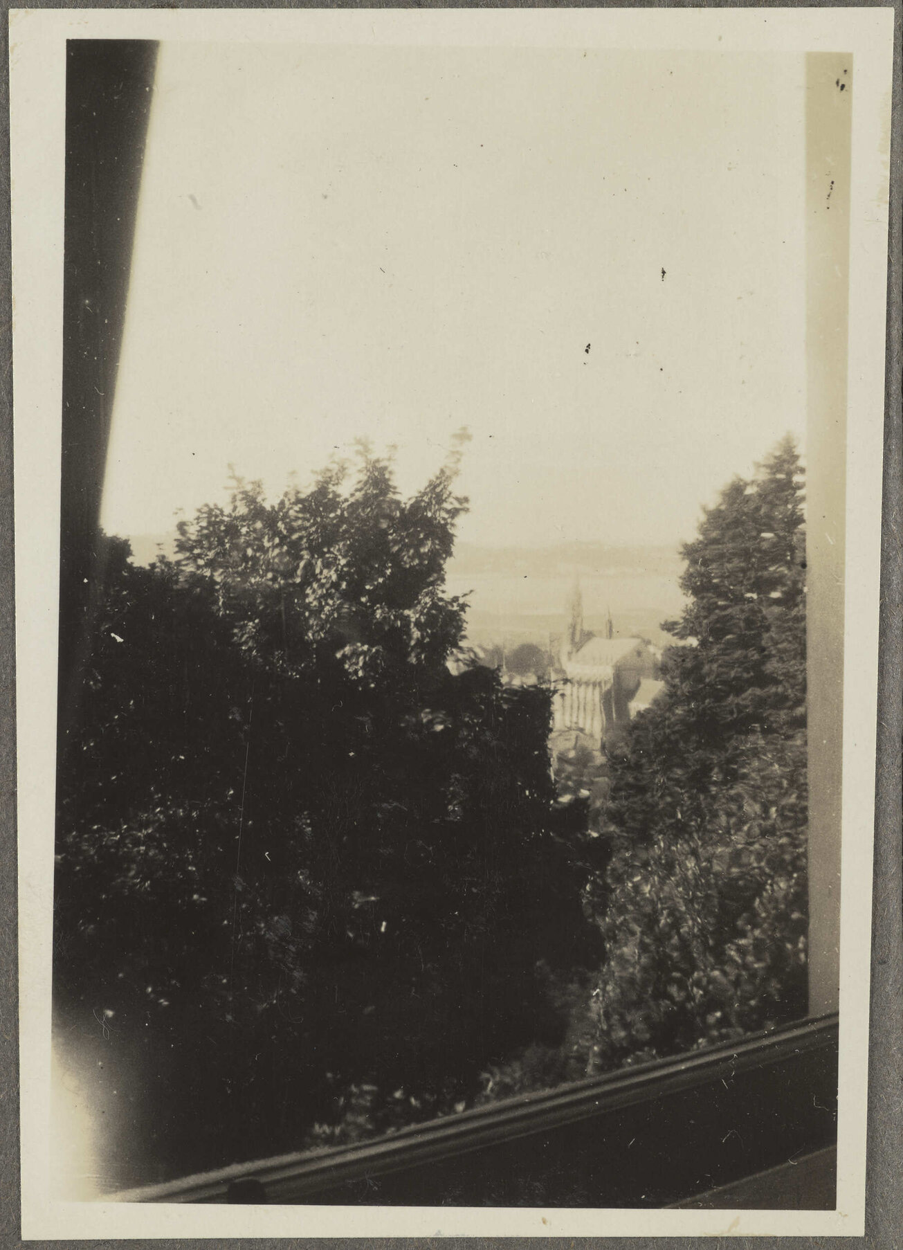 Looking down towards city