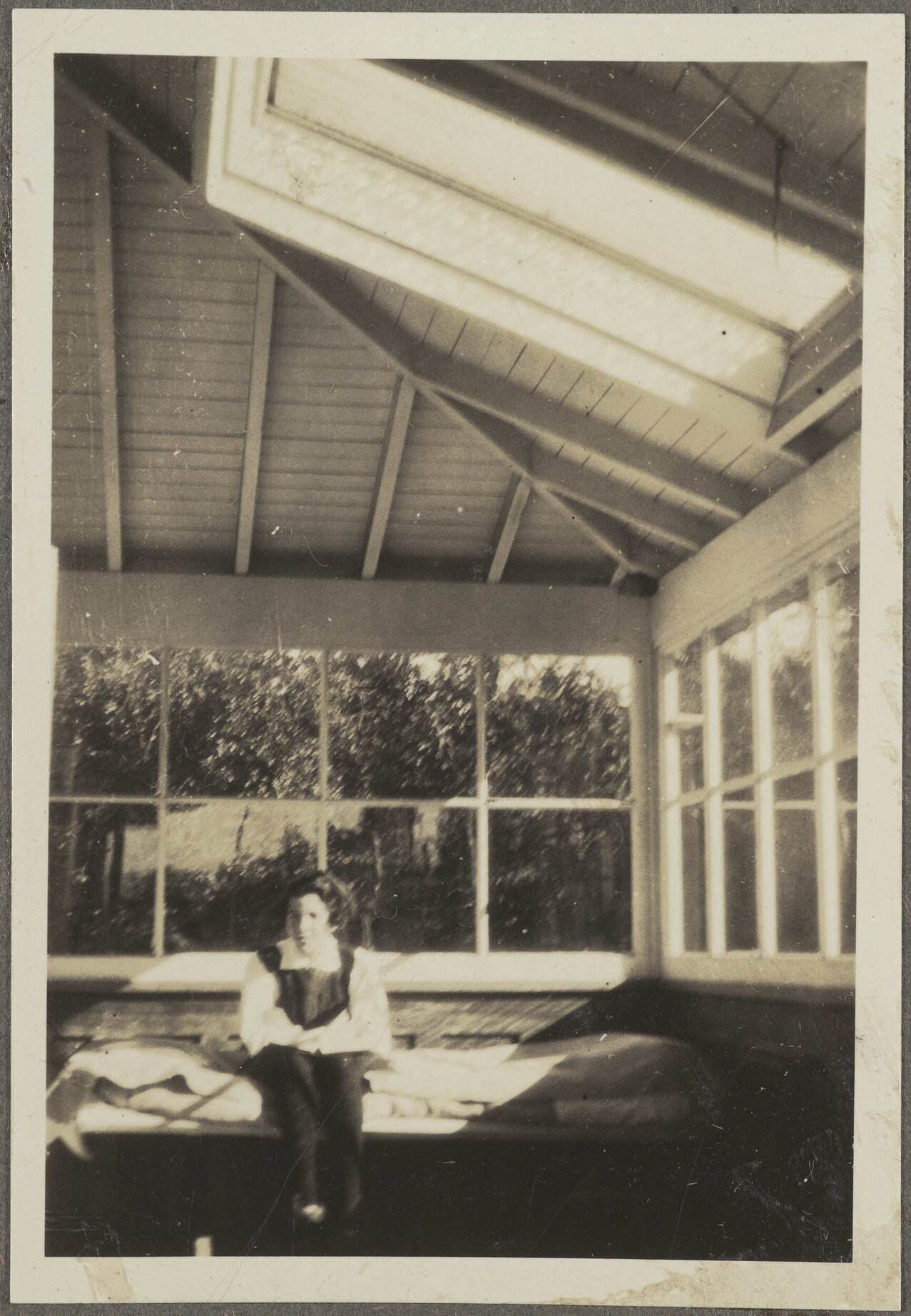 Lesley Brasch inside sunroom