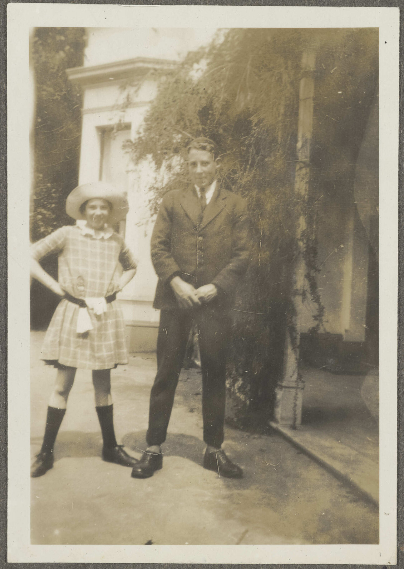 Lesley Brasch and unidentified boy at Bankton