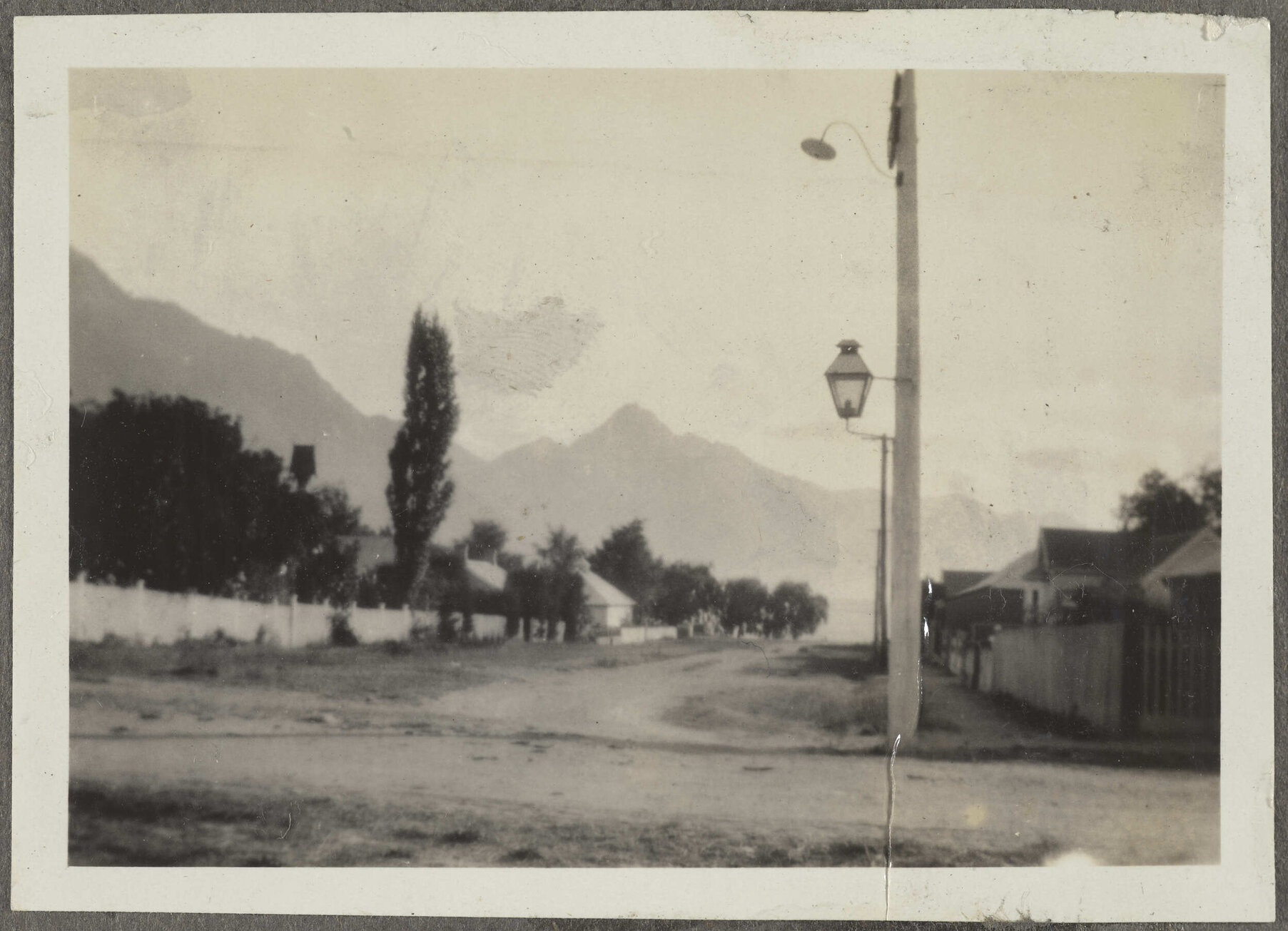 Street with lamp post