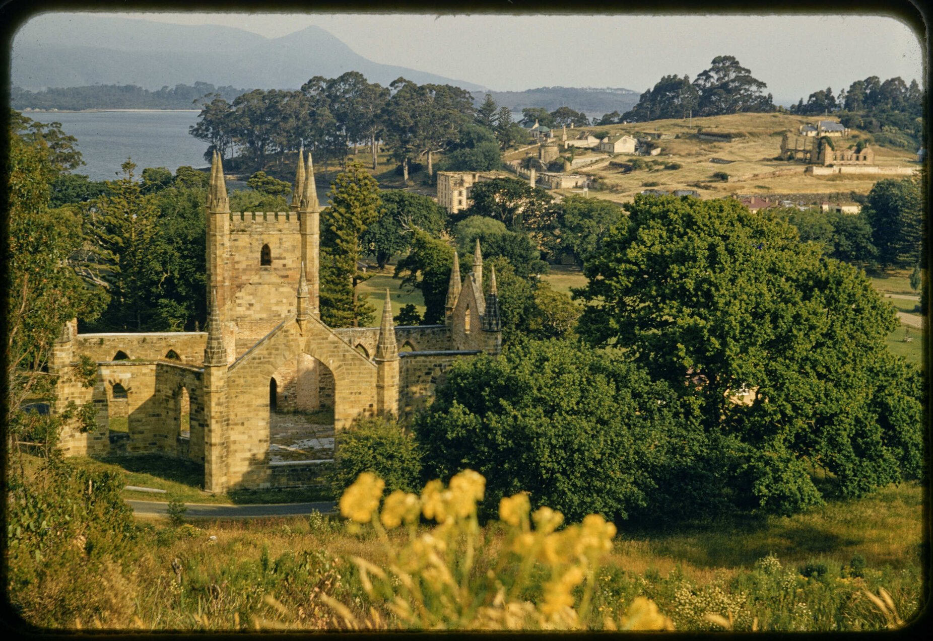 'The ruined prison church at Port Arthur'