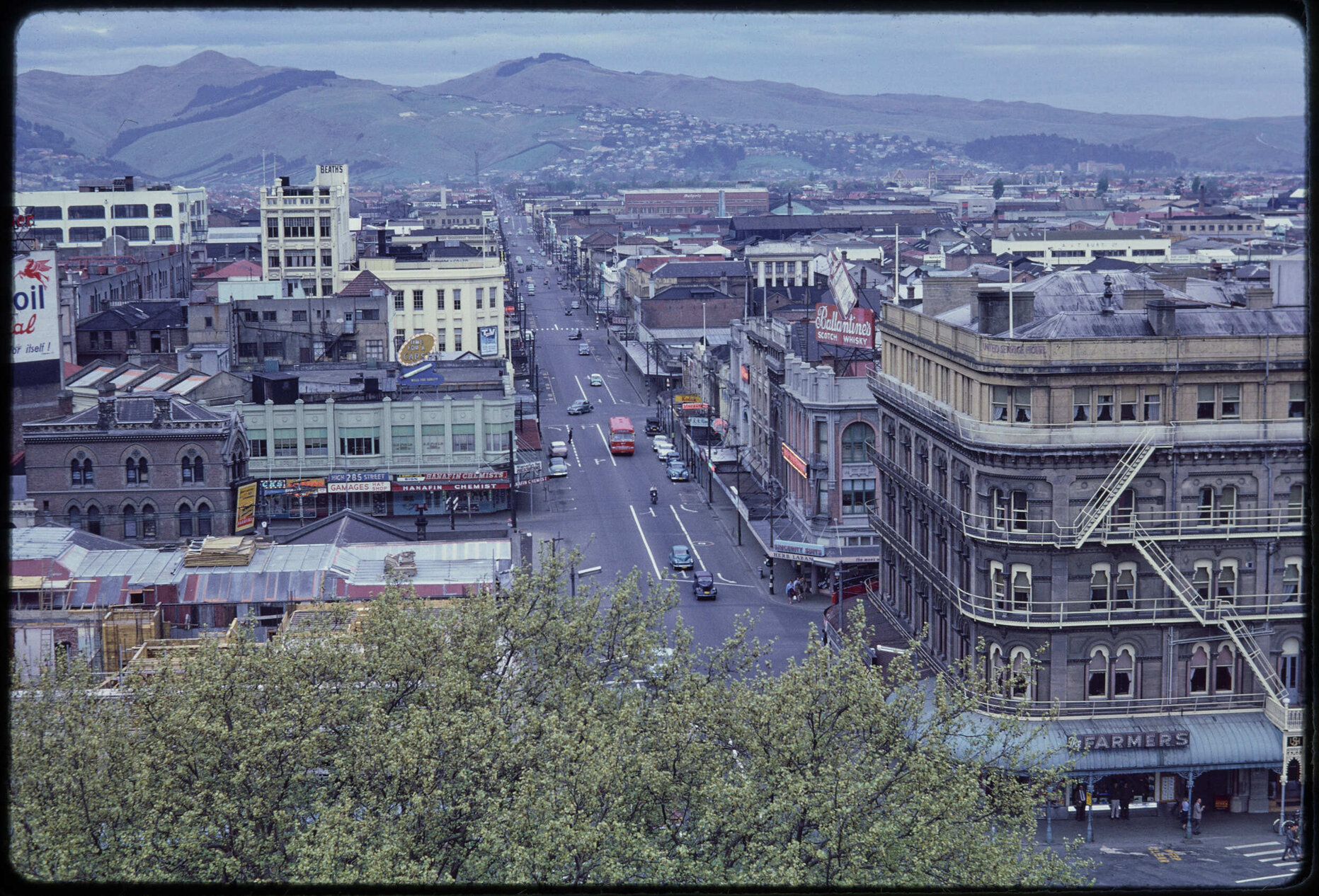 View south along Colombo Street from Christchurch Cathedral tower