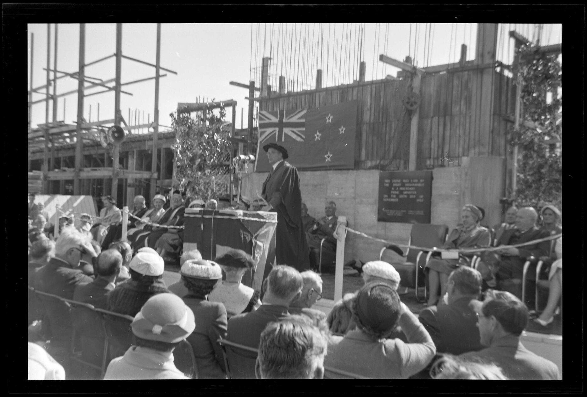 Professor John Walsh at the foundation stone ceremony for the Otago Dental School