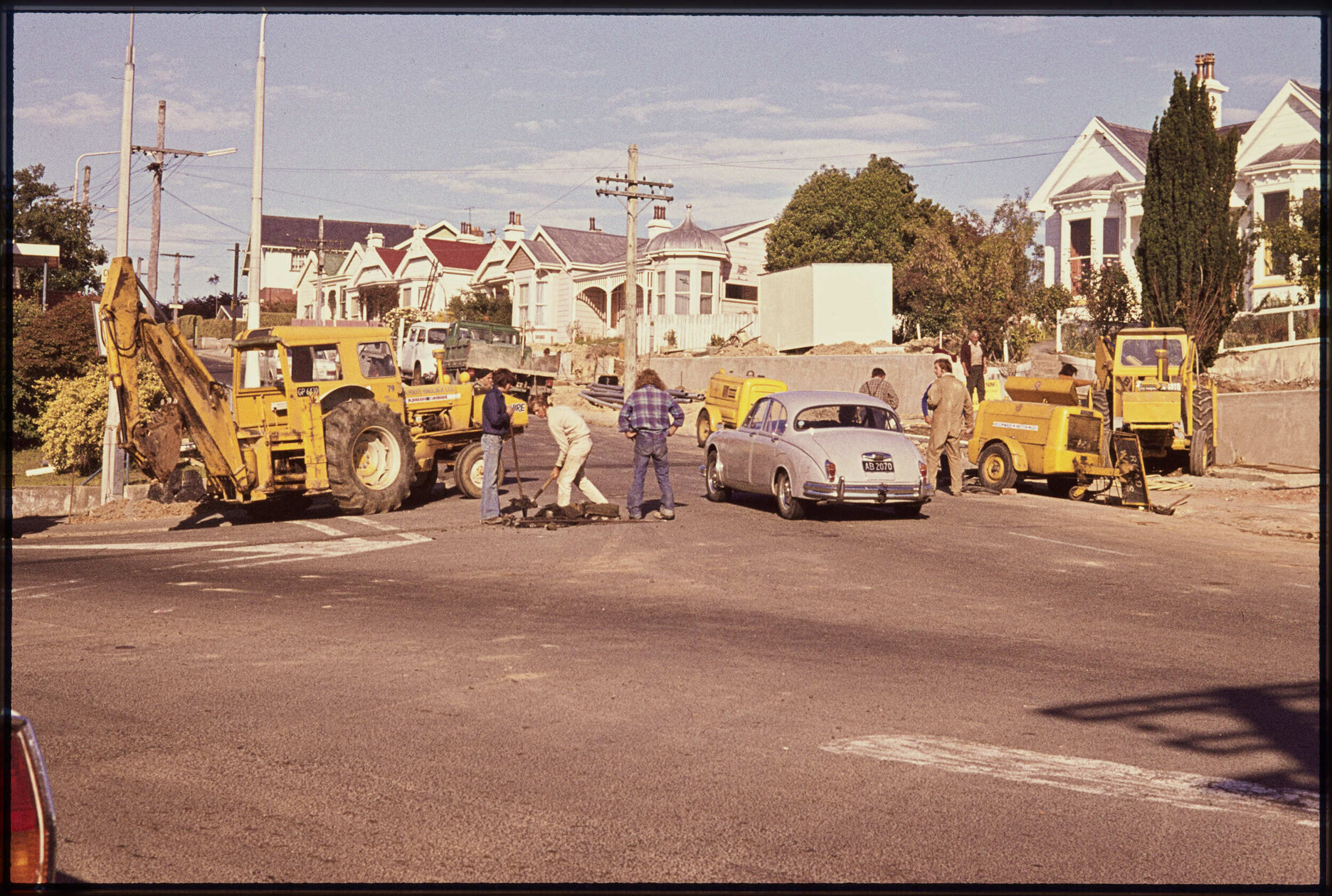 Road widening works, Highgate, Roslyn