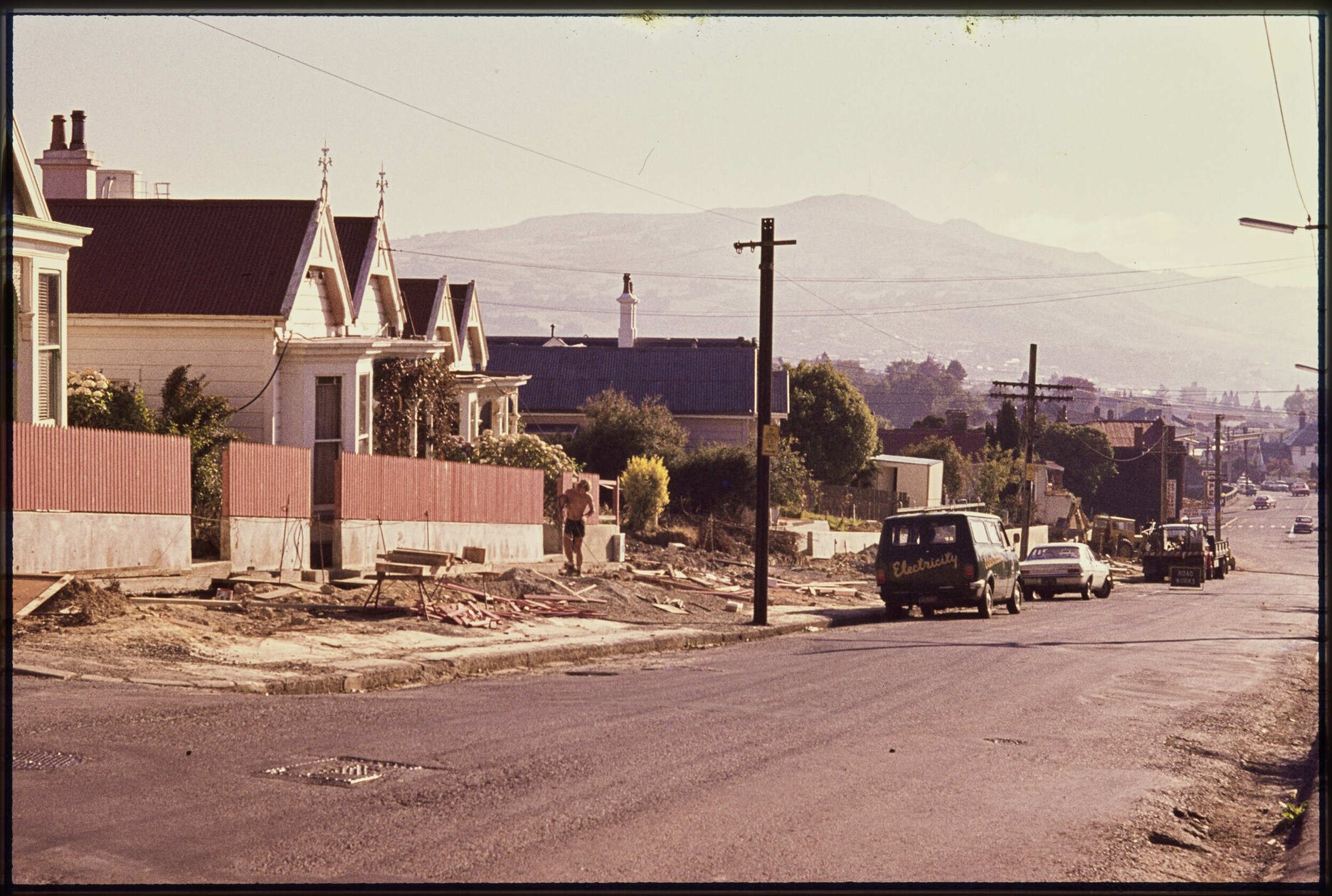 Road widening works, Highgate, Roslyn