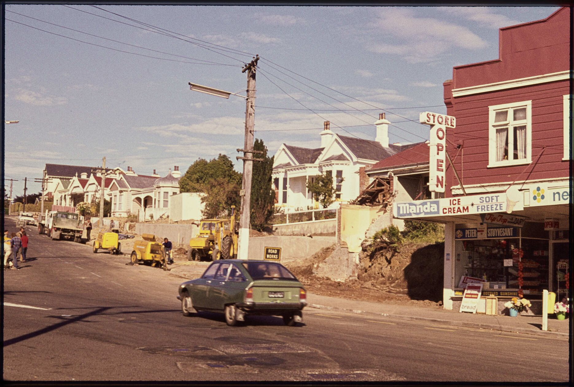 Road widening works, Highgate, Roslyn