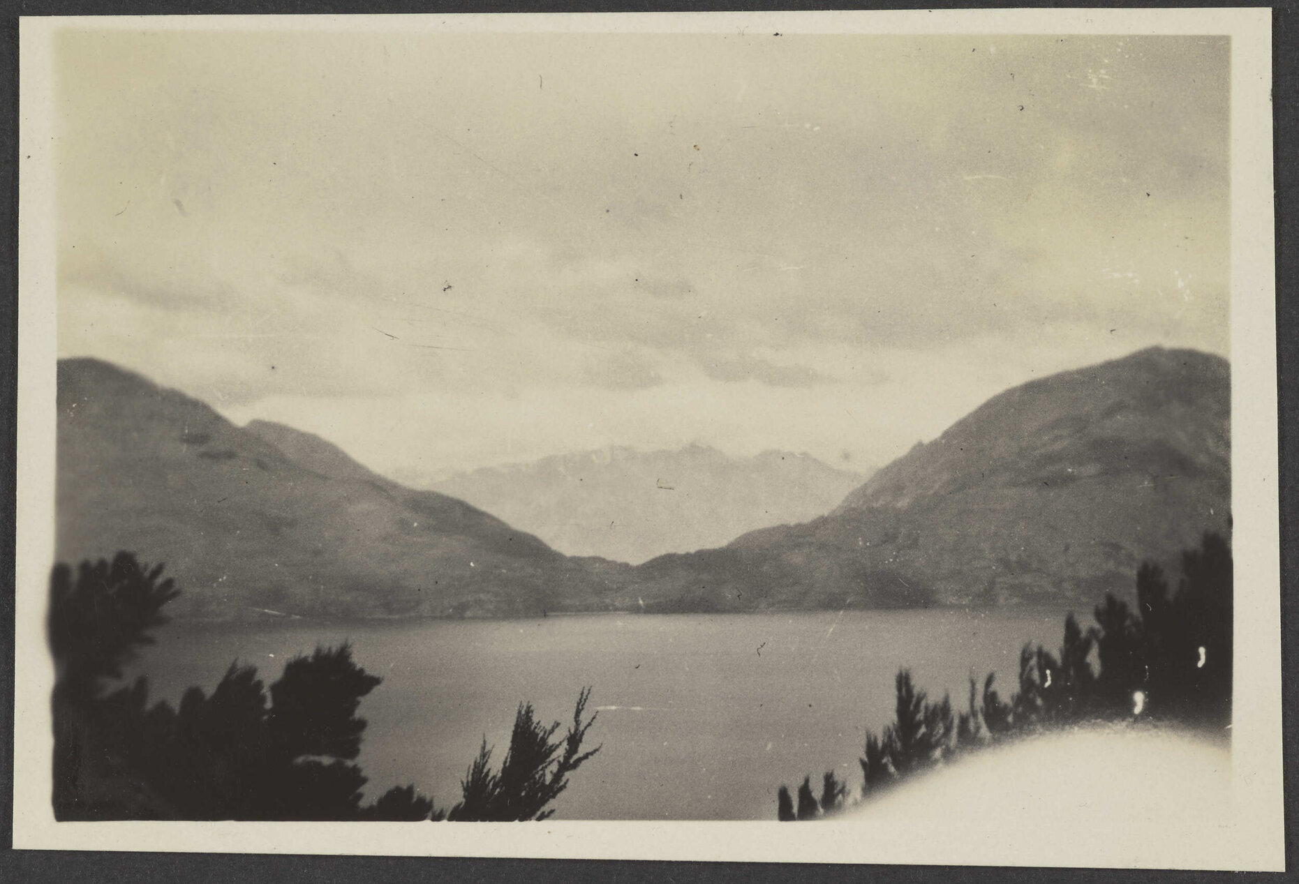 Lake with trees in foreground