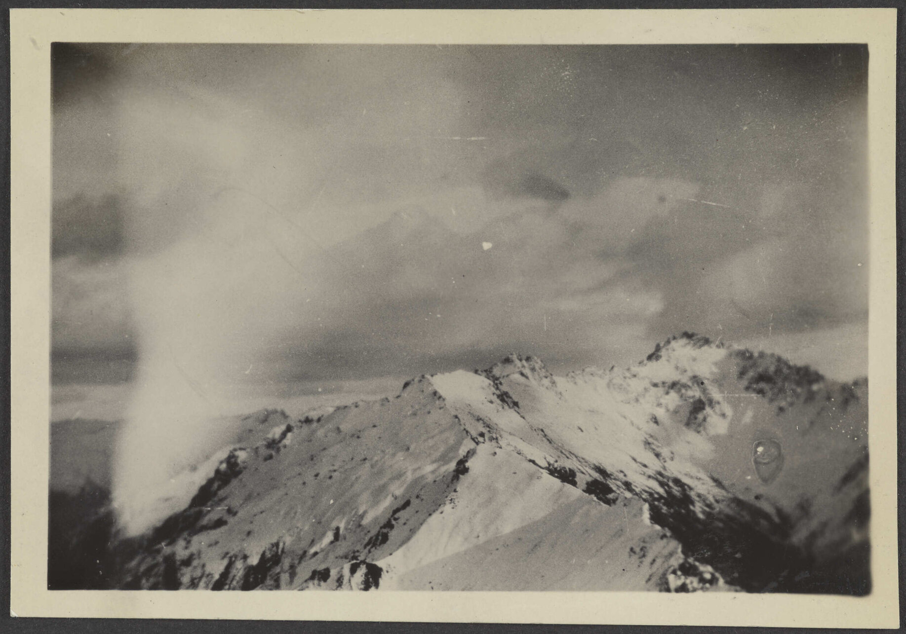 Snow-covered mountaintops