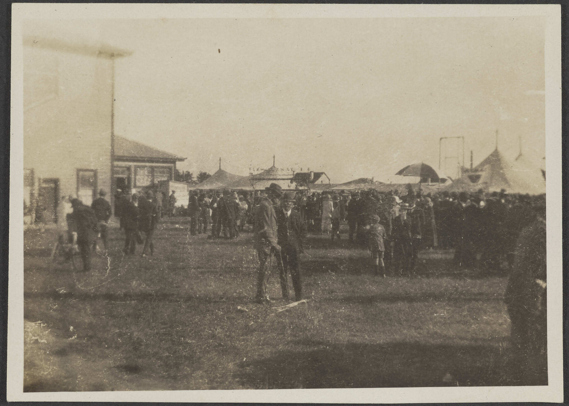 A mass of people at a fair