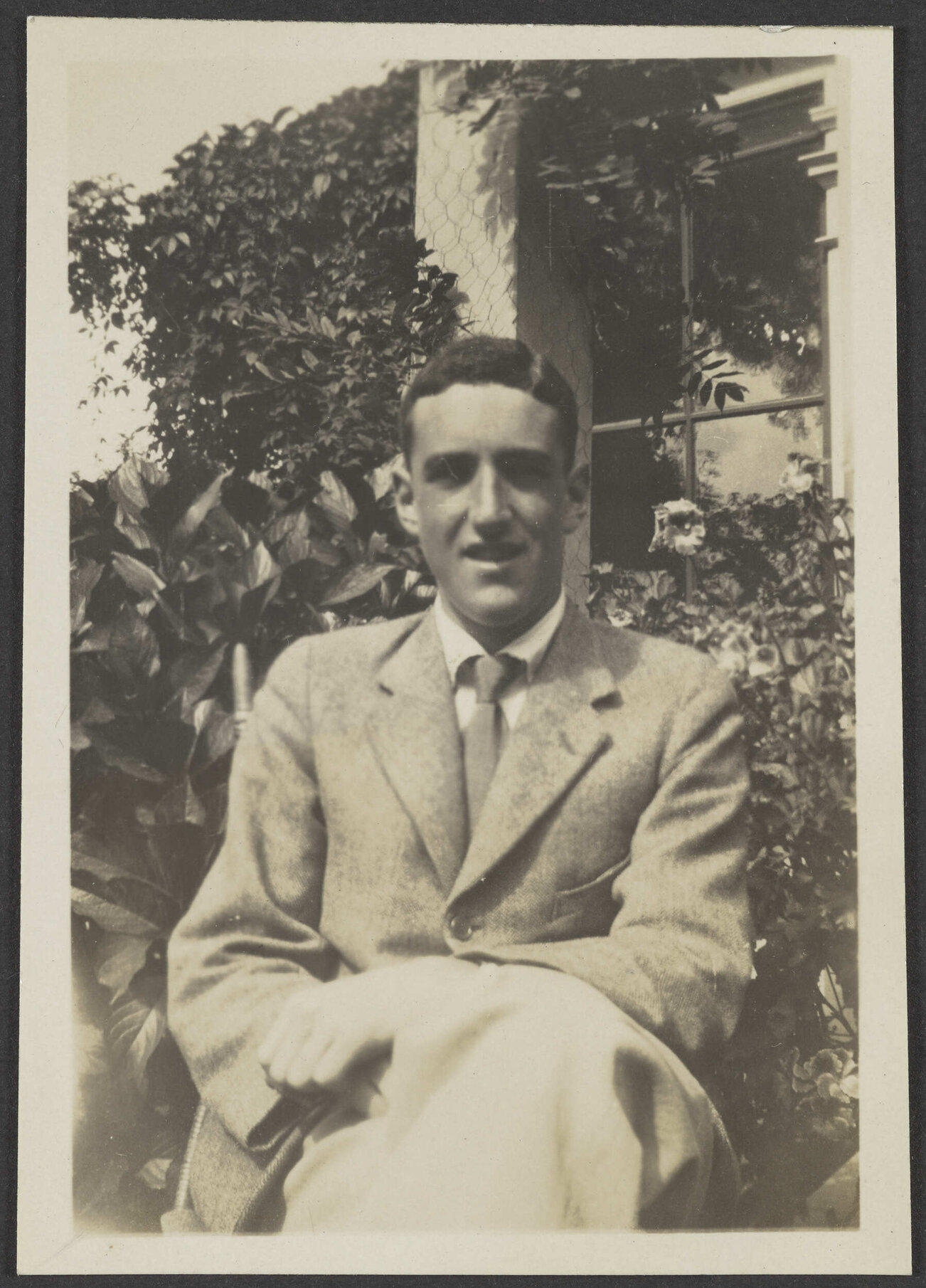 Charles Brasch [outside Manono]