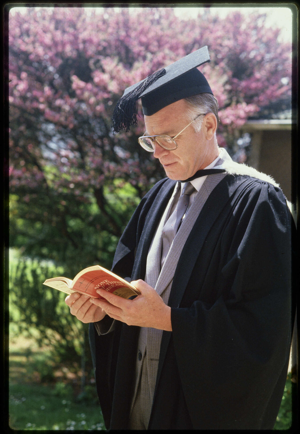 Murray Hanan wearing academic regalia