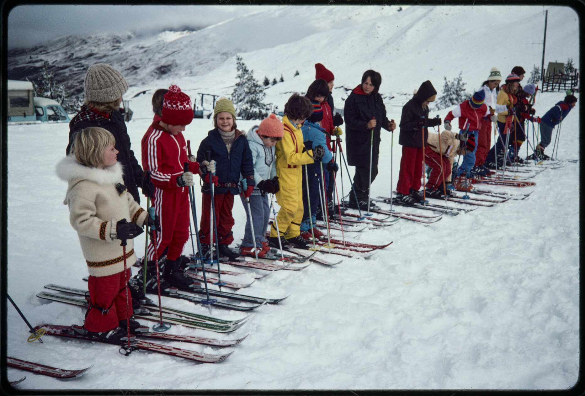 Skiing lesson