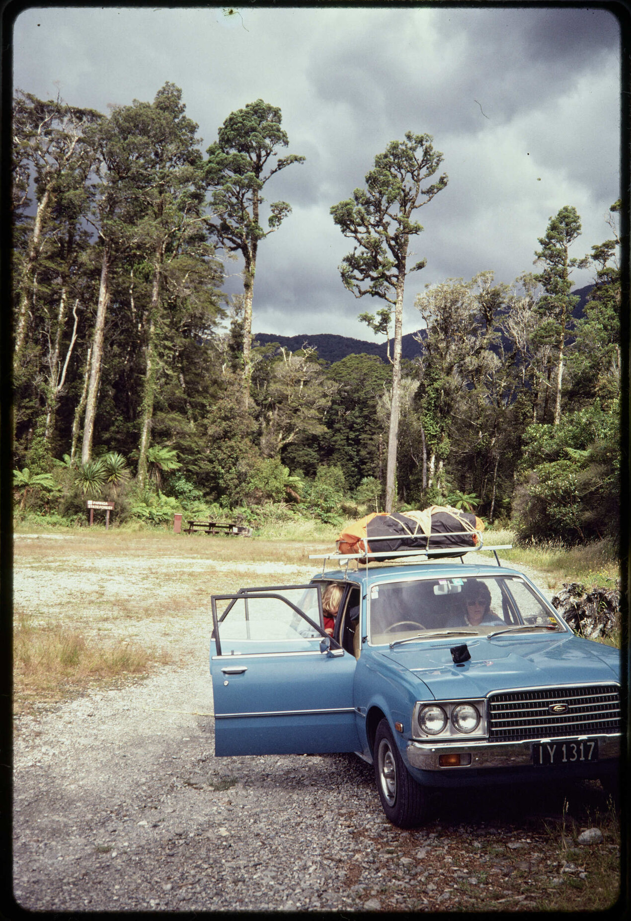 Car at Lake Paringa