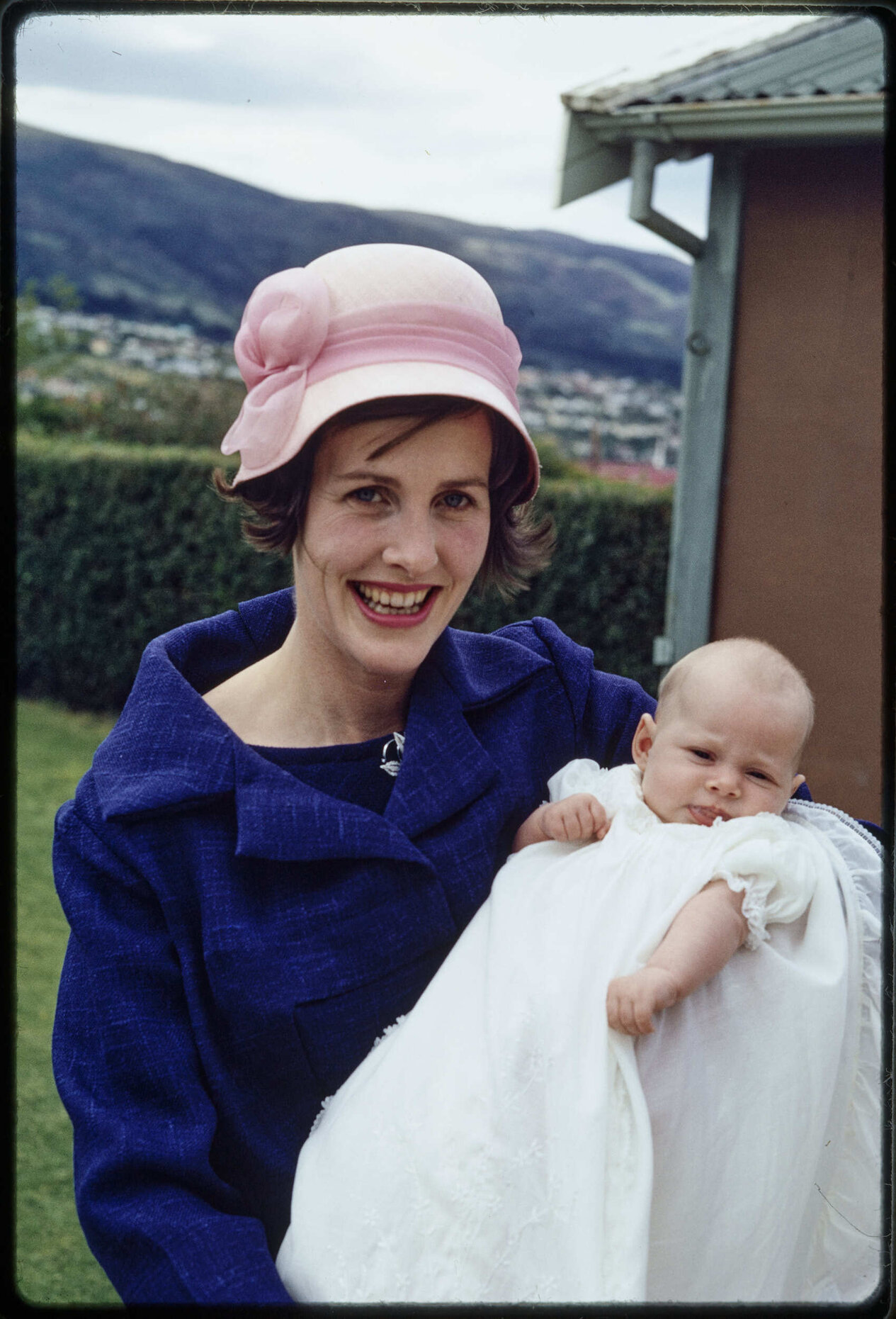 Elizabeth Hanan with Alison, on the day of her christening