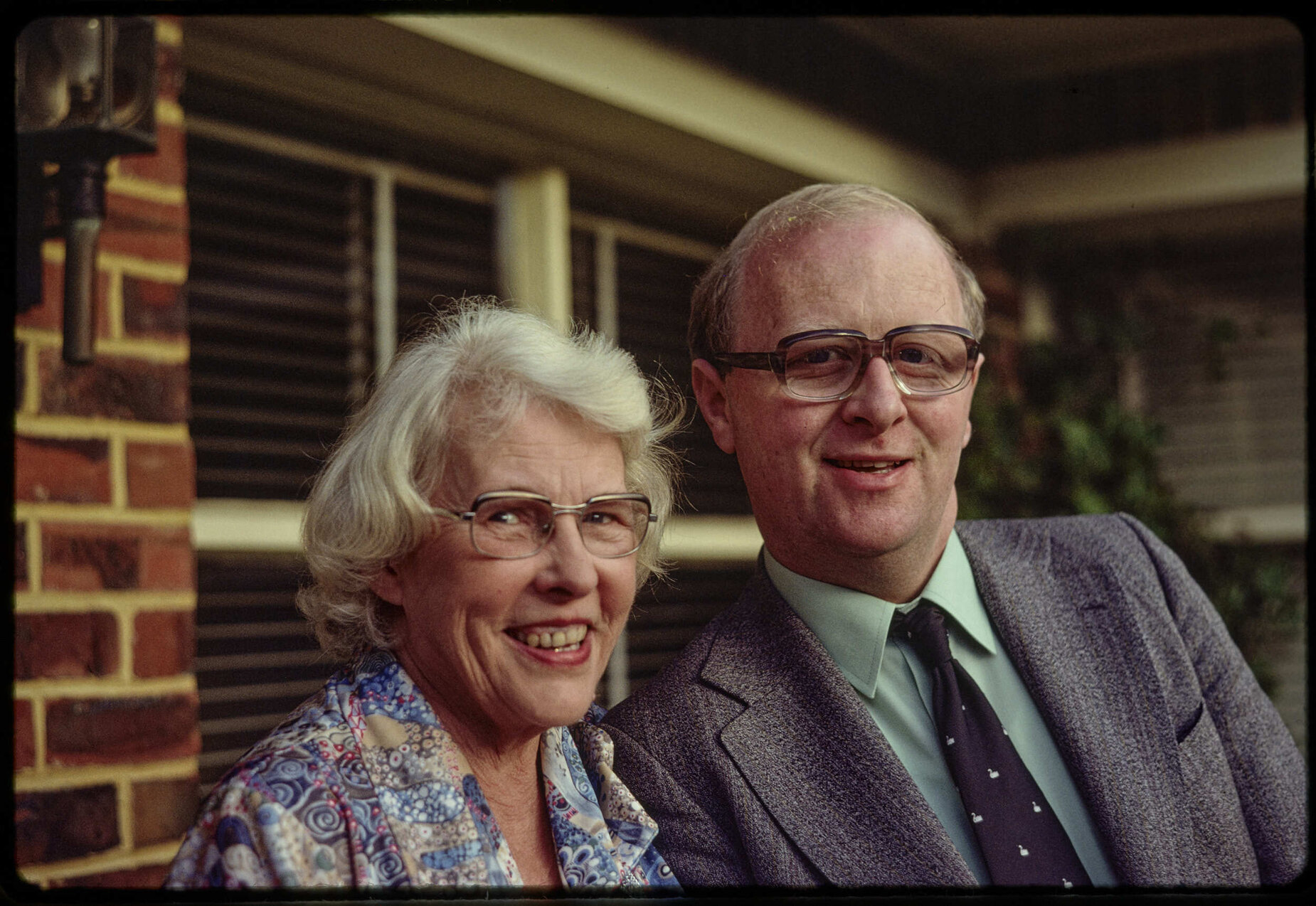 Lady Enid Walsh and unidentified man