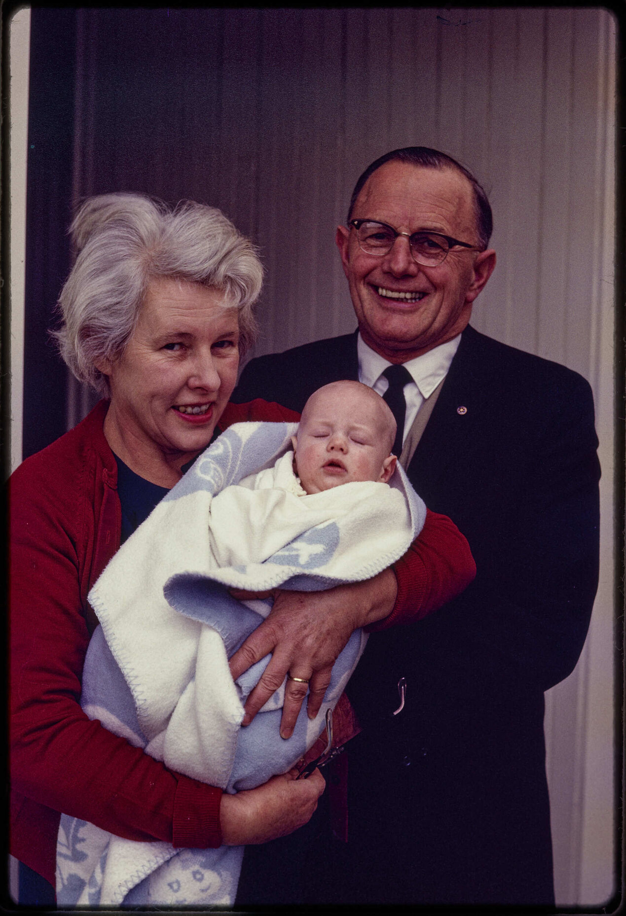 Lady Enid and Sir John Walsh with grandson Andrew Walsh