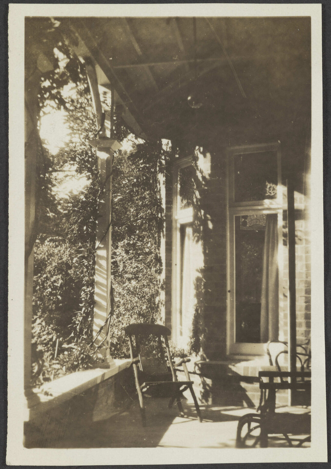 Inside verandah [at Manono]