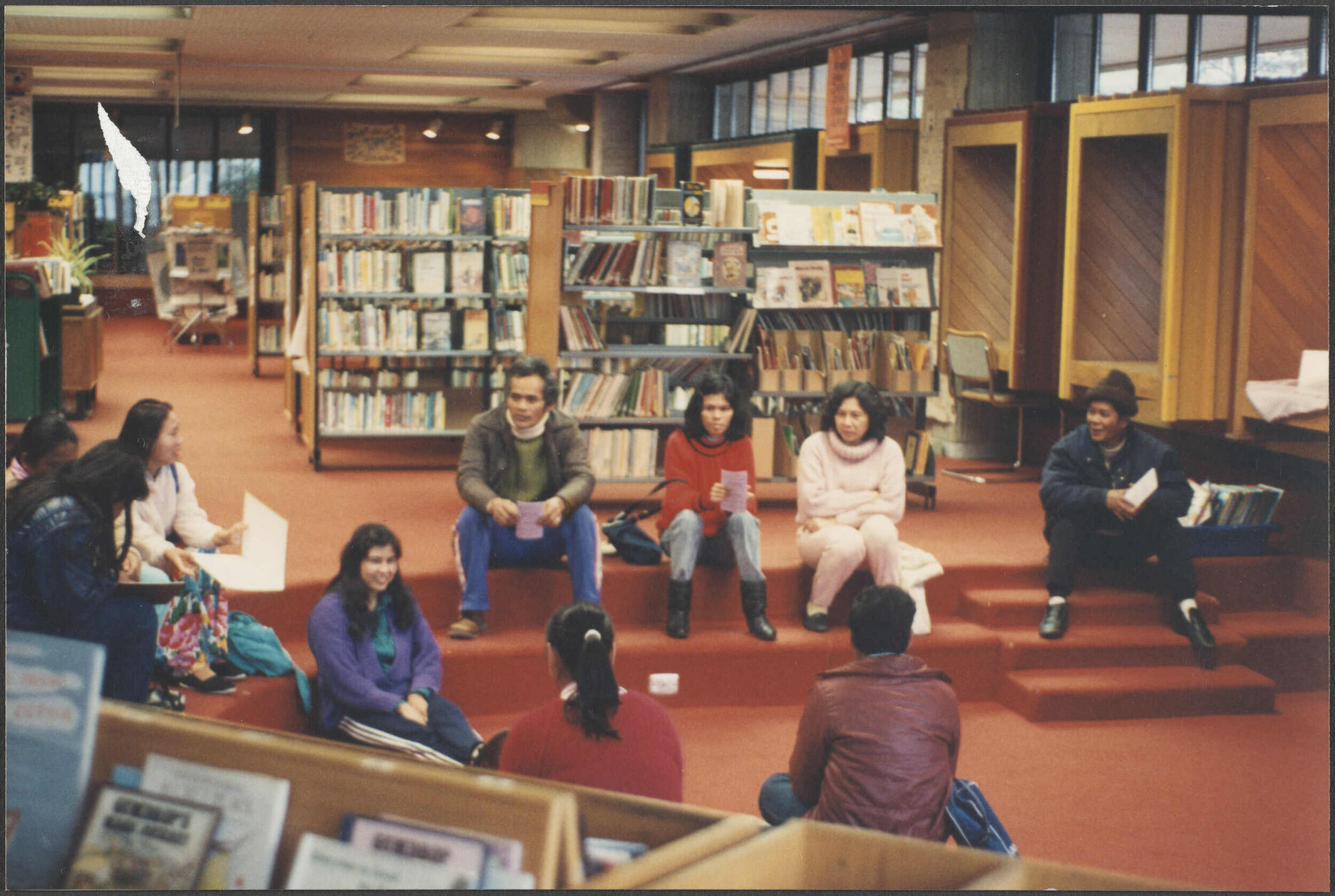 Cambodian parents at the Children's Library, Dunedin Public Library