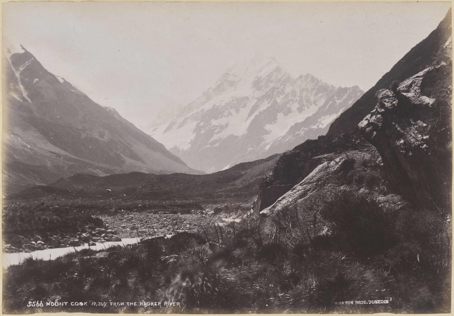 Mount Cook 12,349 from the Hooker River