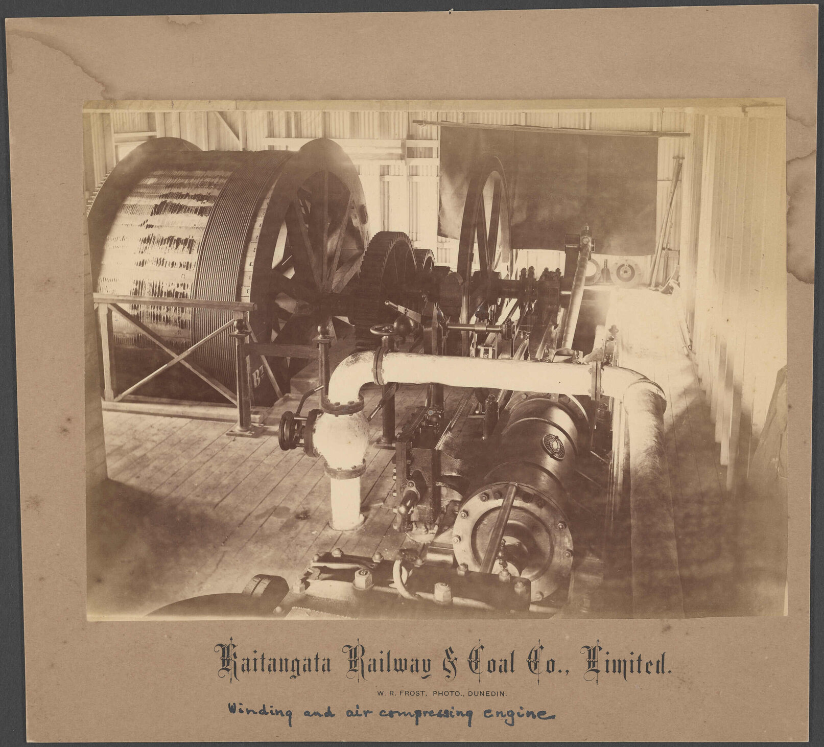 Kaitangata Railway &amp; Coal Company Limited: Winding and air compressing engine