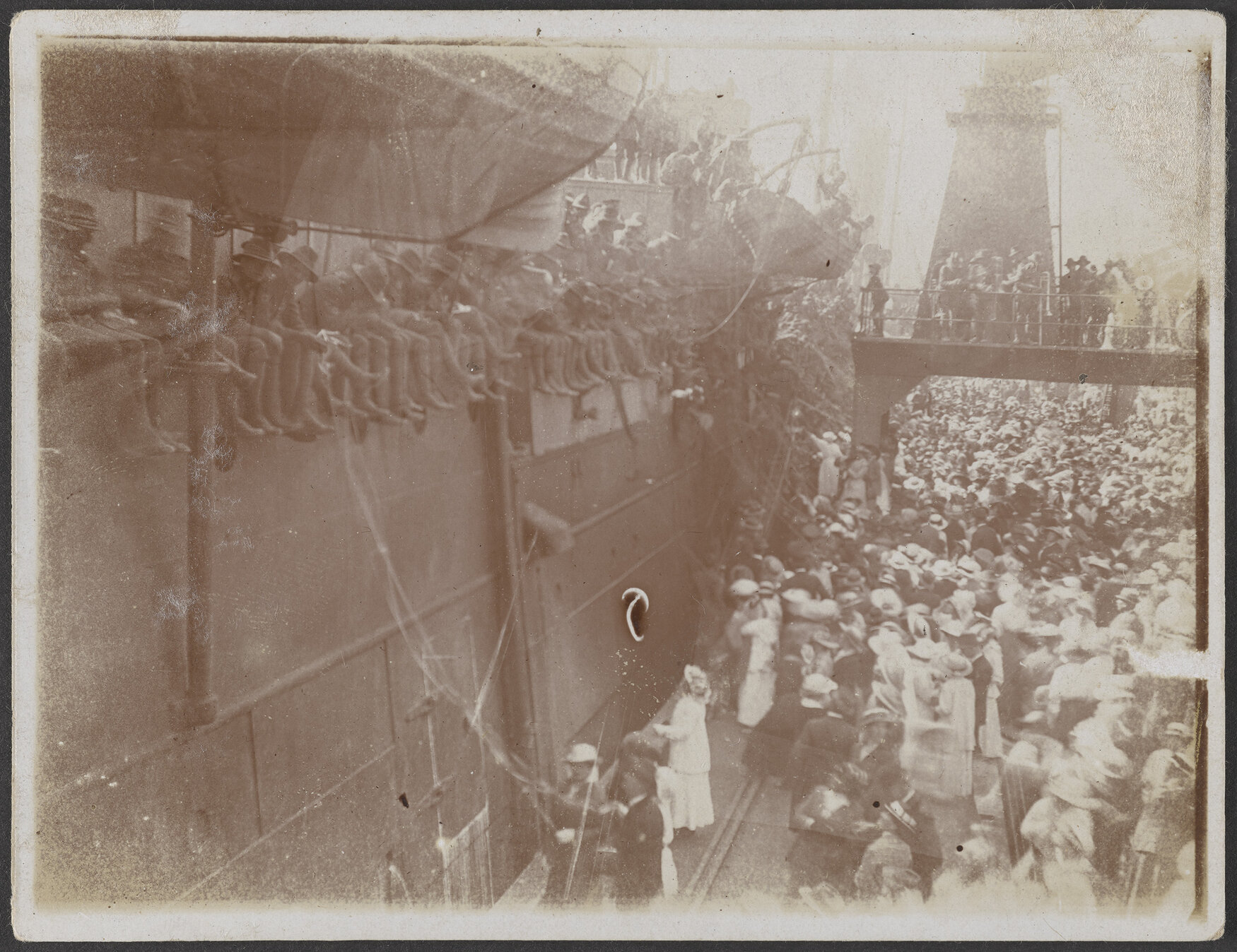 Departure of troopship