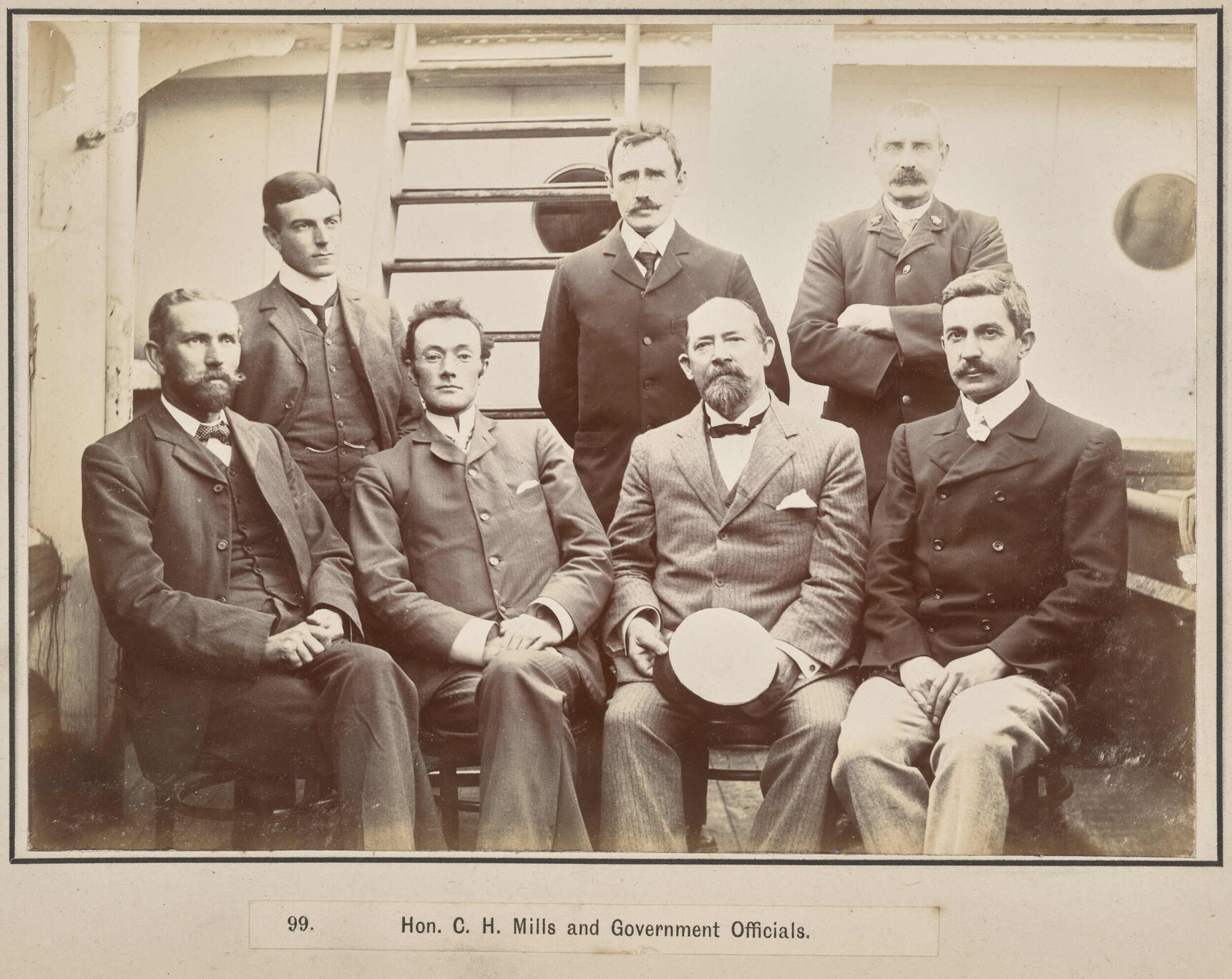 Hon. C.H. Mills and Government Officials