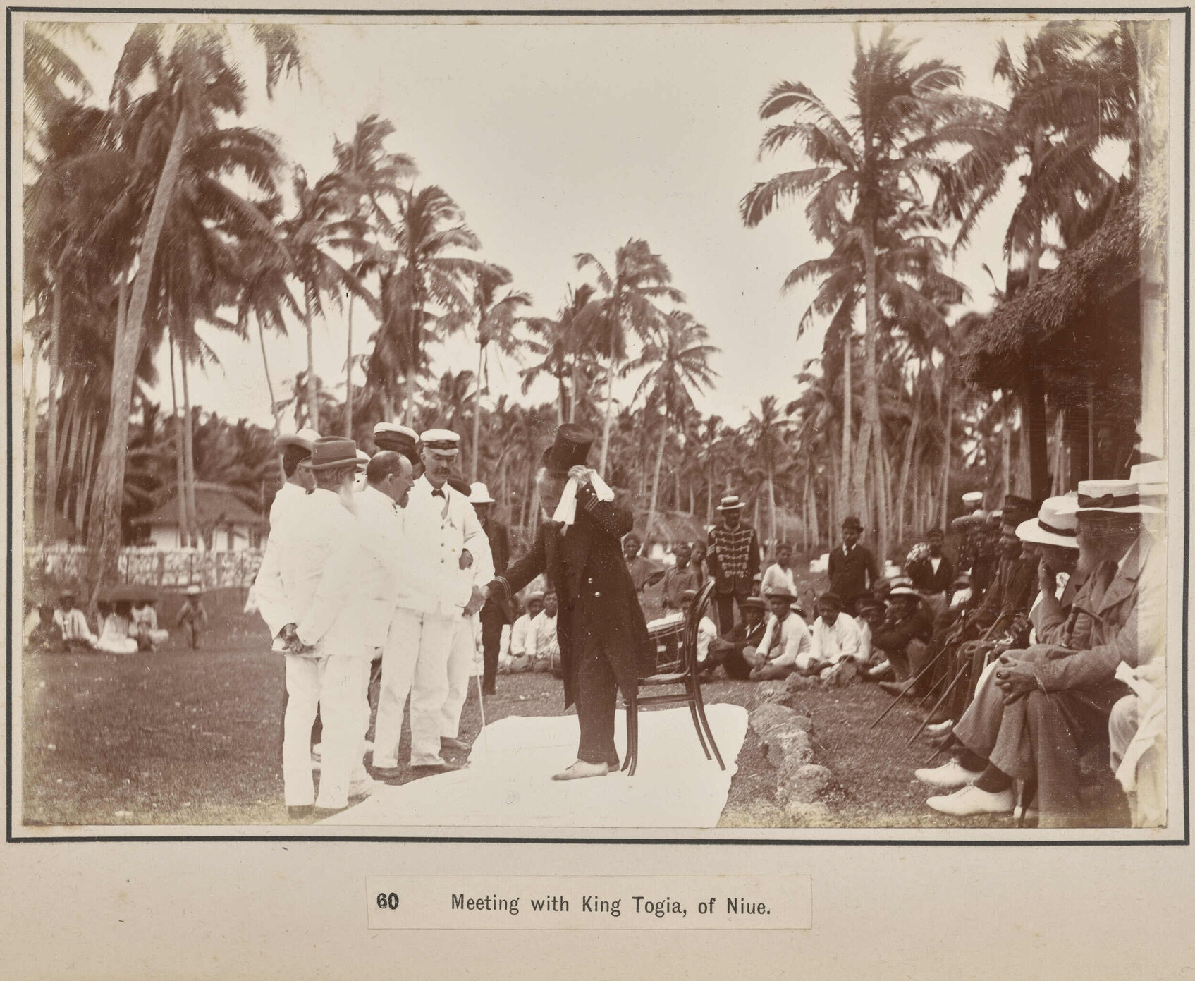 Meeting with King Togia, of Niue