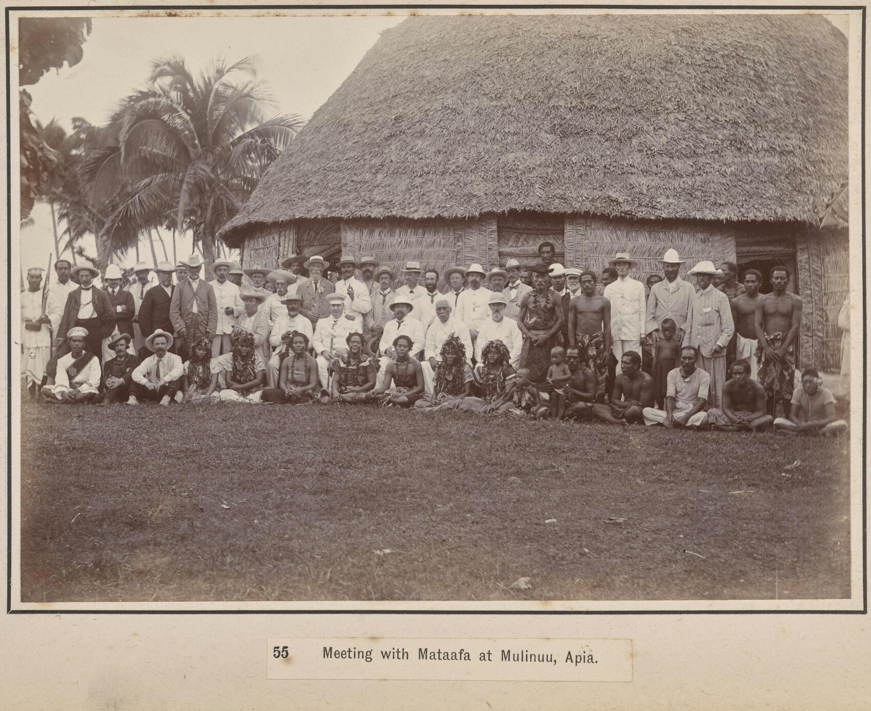 Meeting with Mataafa at Mulinuu, Apia