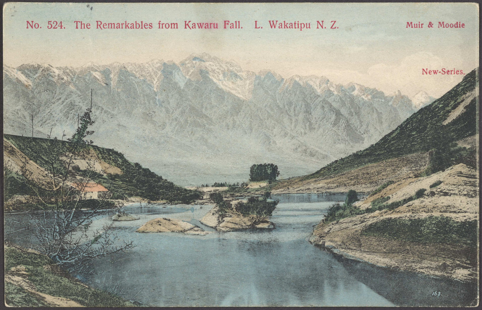 The Remarkables from Kawaru Fall.  Lake Wakatipu N.Z.