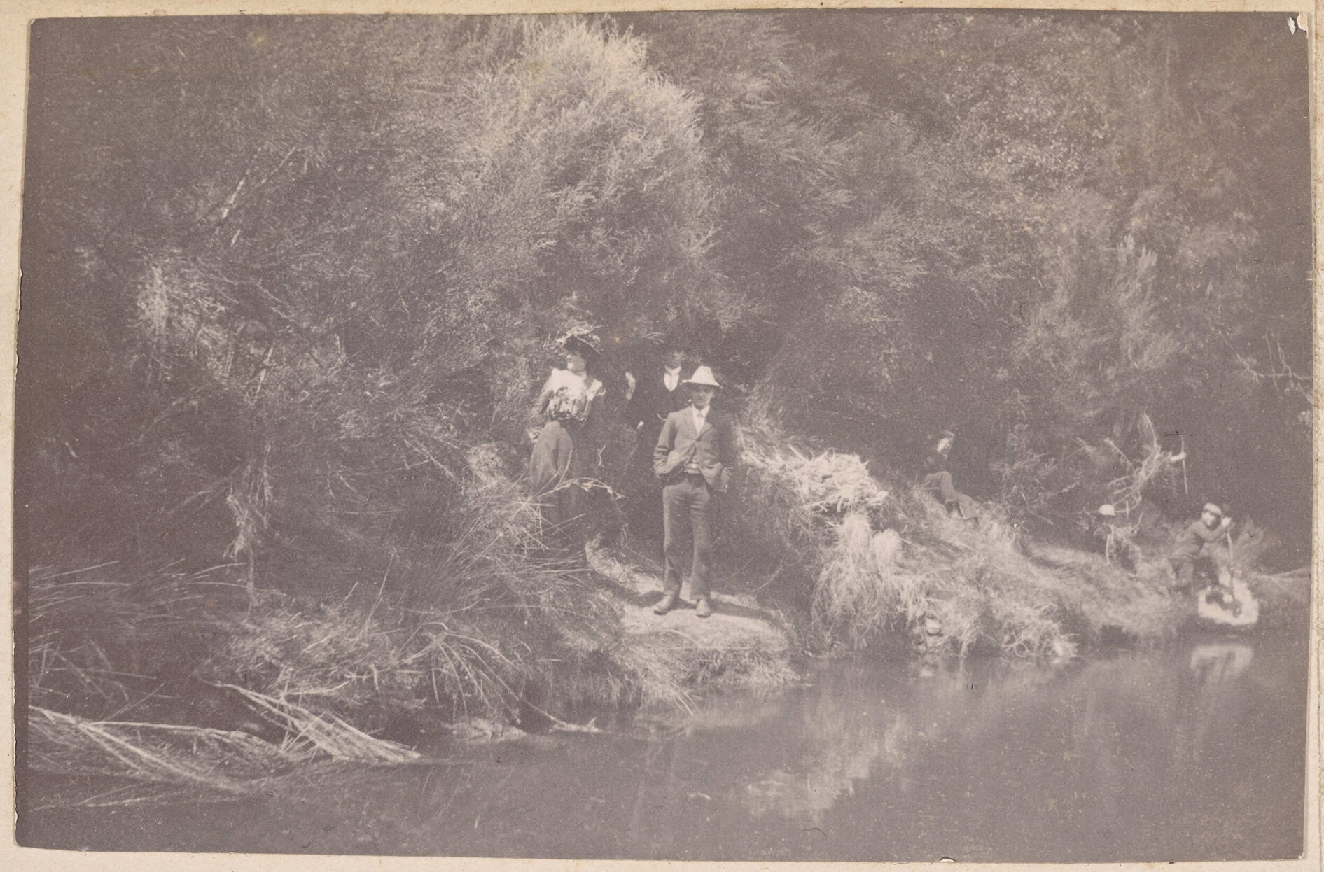 Party on a river bank