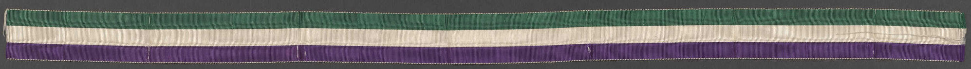 Purple, white and green ribbon