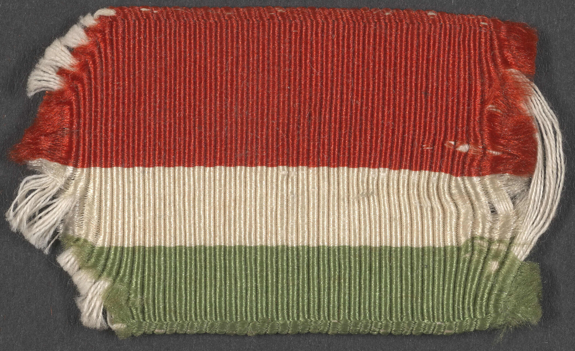 Red, white and green ribbon