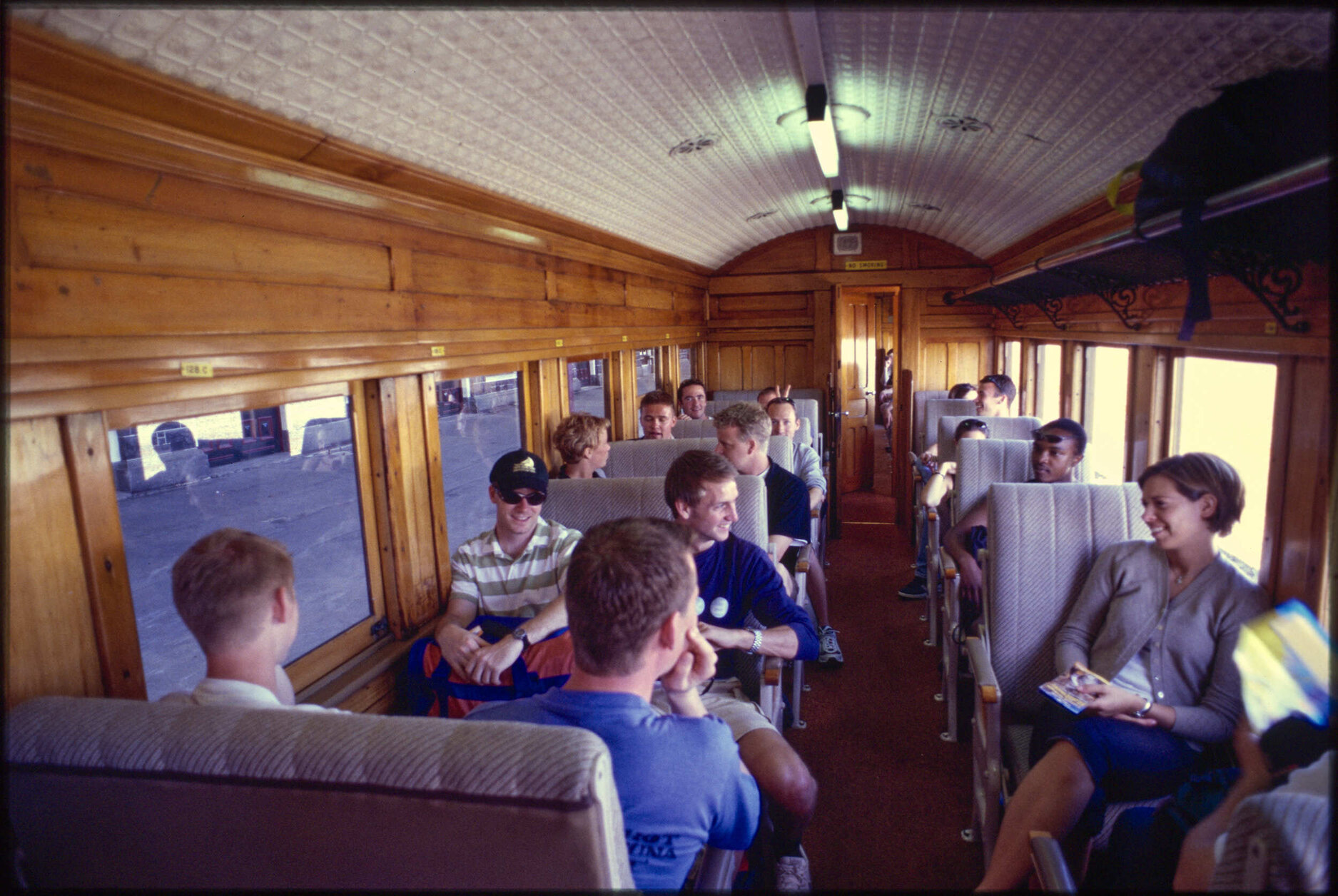 Passengers in carriage on Taieri Gorge Excursion Train