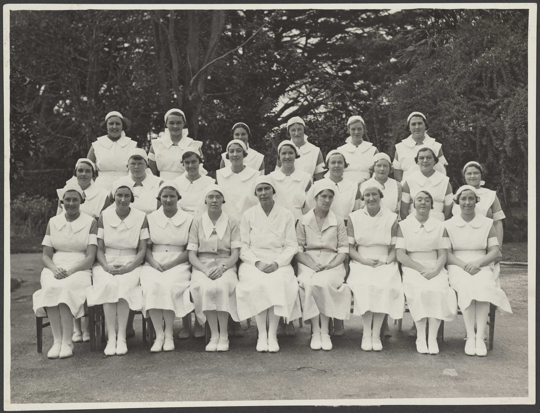 'Matron Hunt, Sisters &amp; Trainee Staff, Truby King-Karitane Hospital, Auckland'