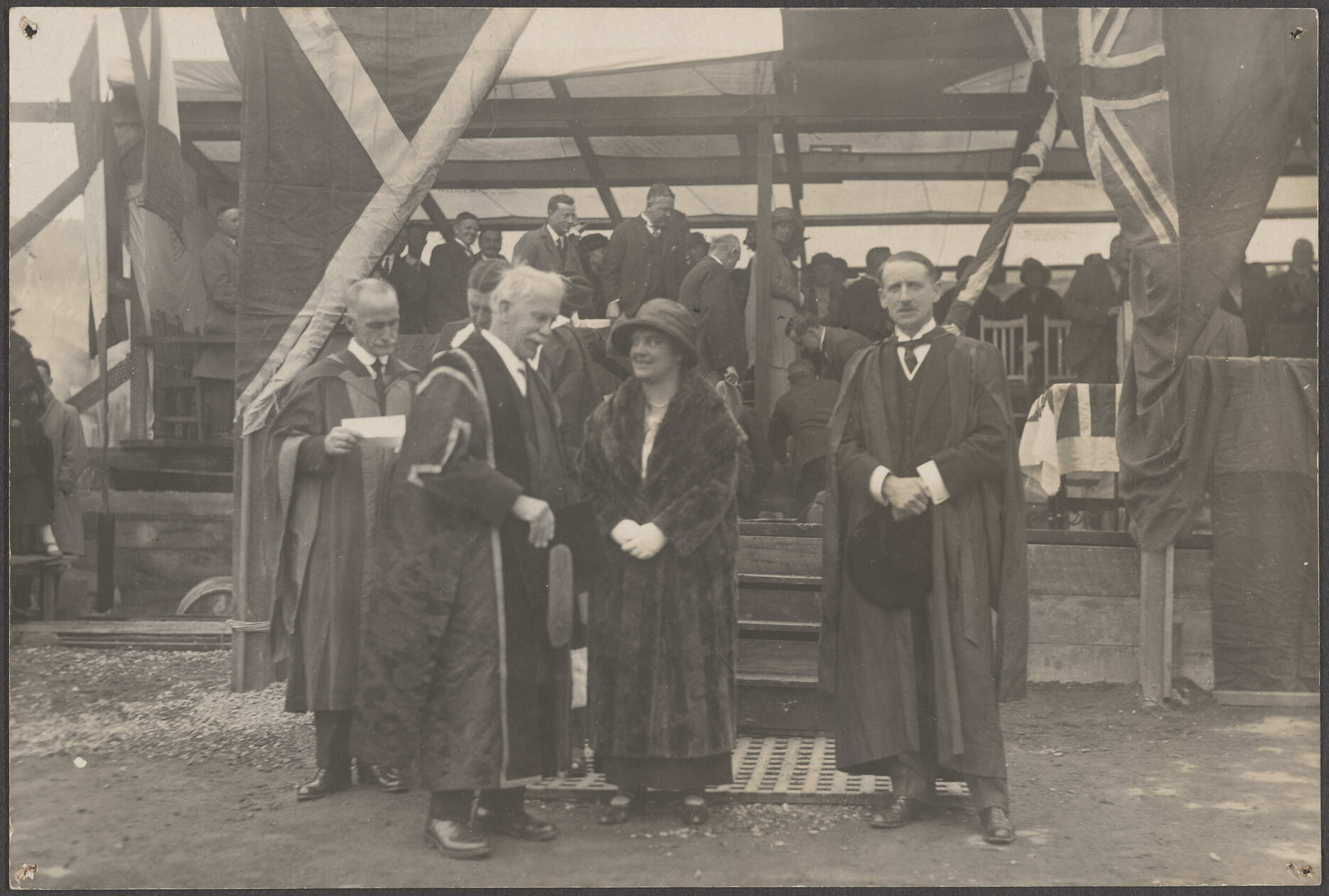 Chancellor Rev Dr Cameron, Countess Jellicoe and Dean of Dental Faculty, Dr Pickerill