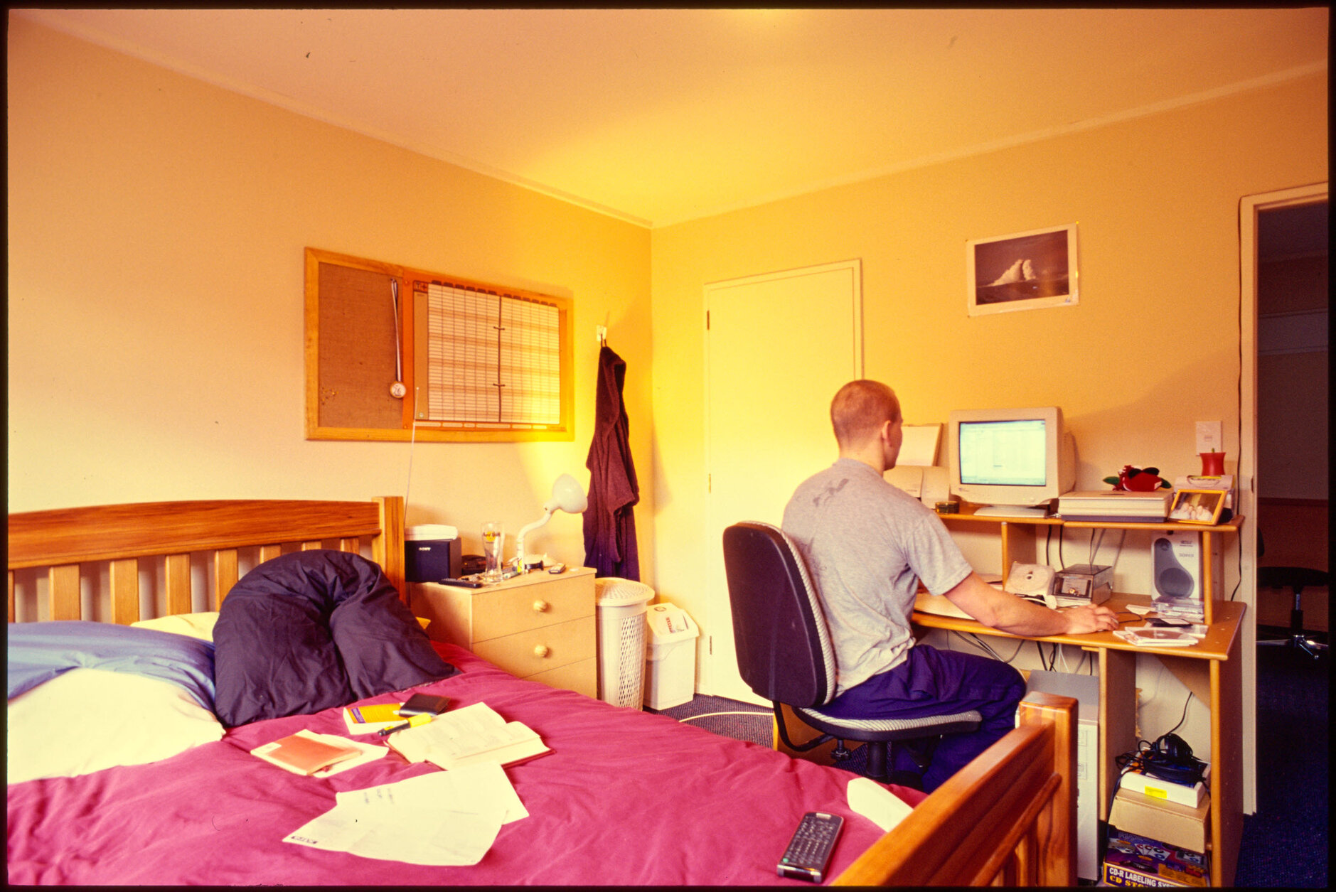 Student in room