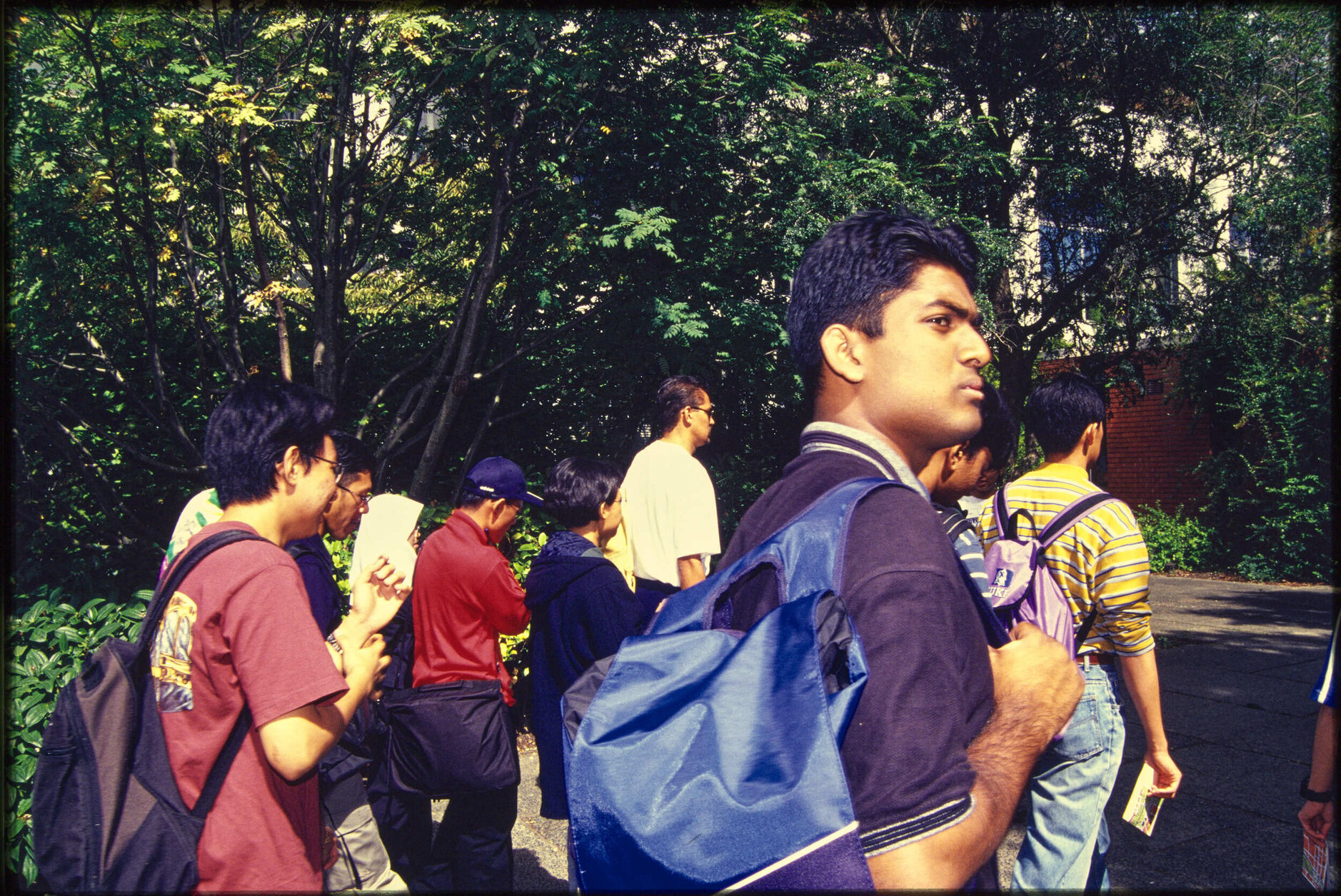 Students walking on campus