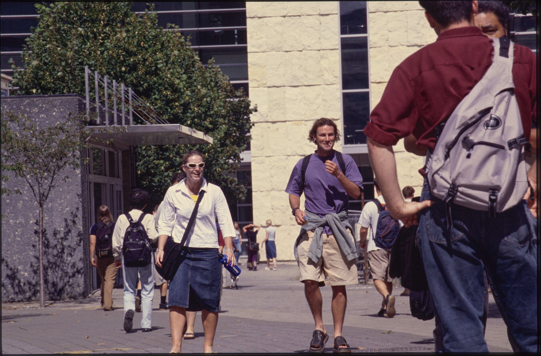 Students on university campus