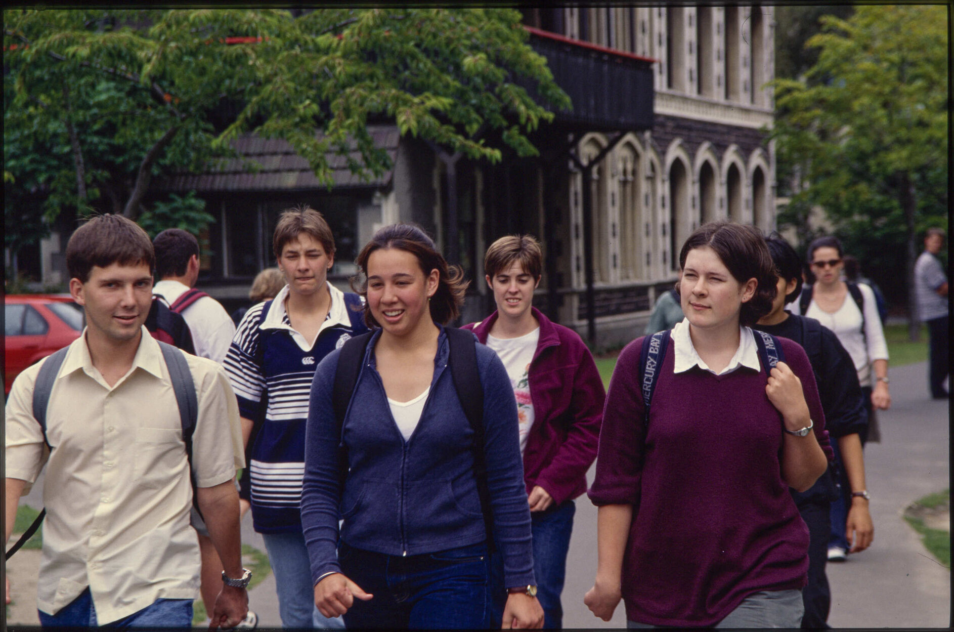 Students on university campus