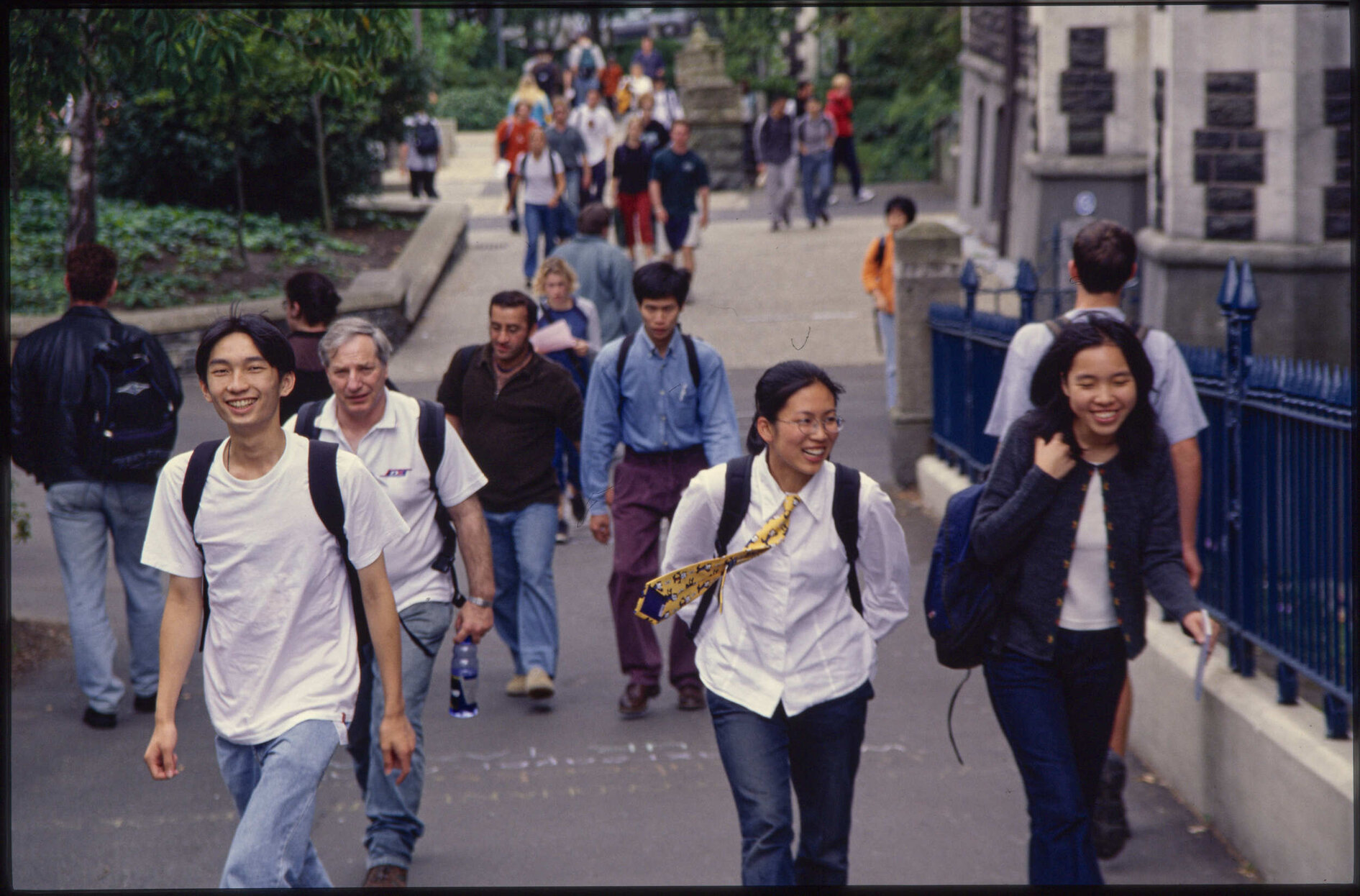 Students on university campus