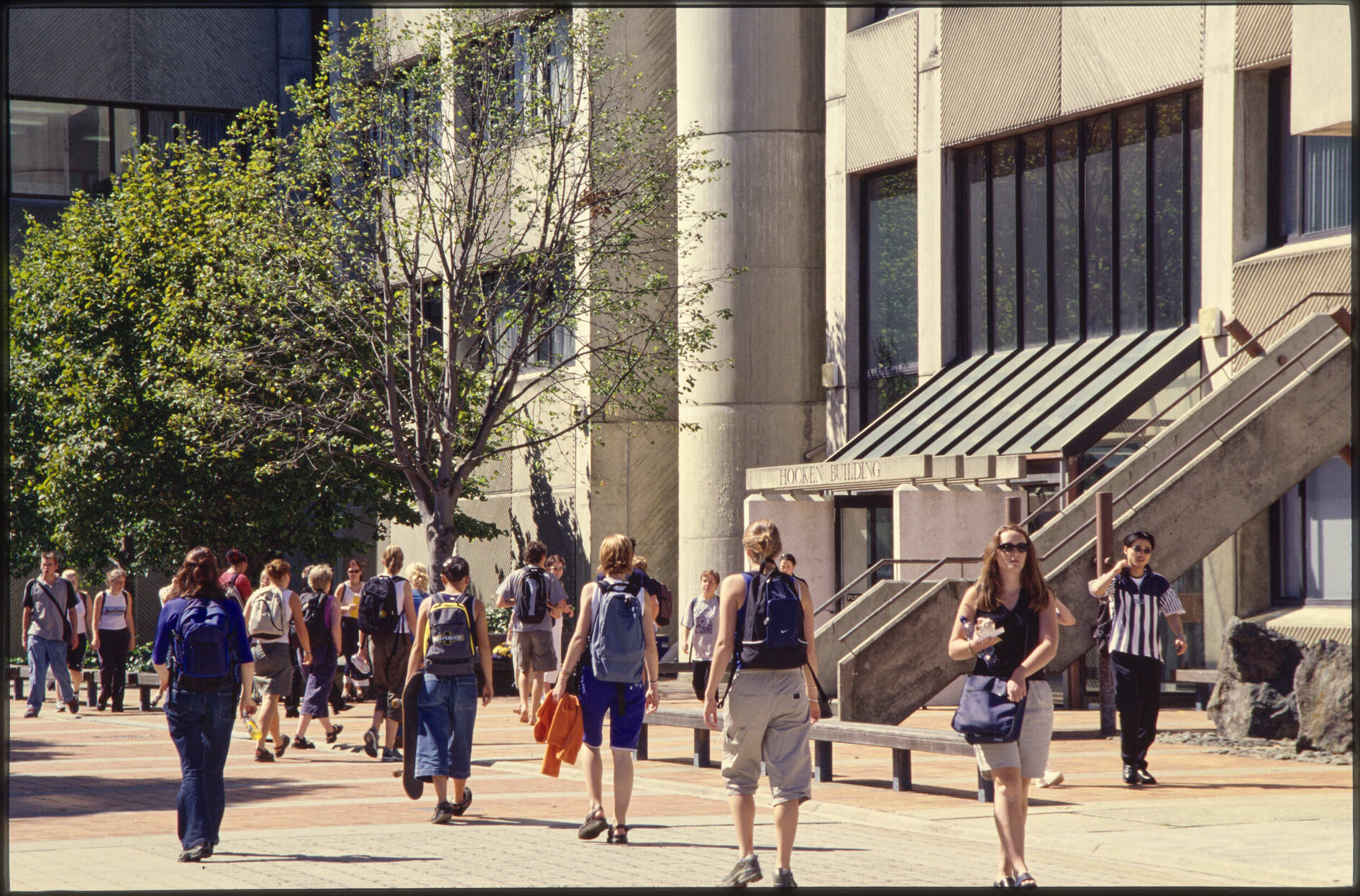 Students outside the Hocken Building