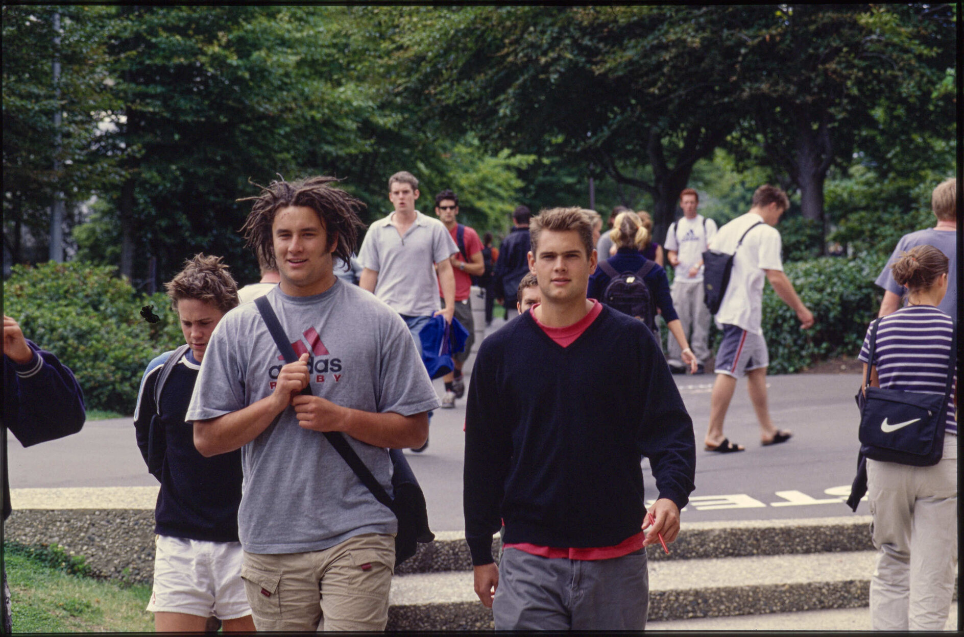 Students on university campus
