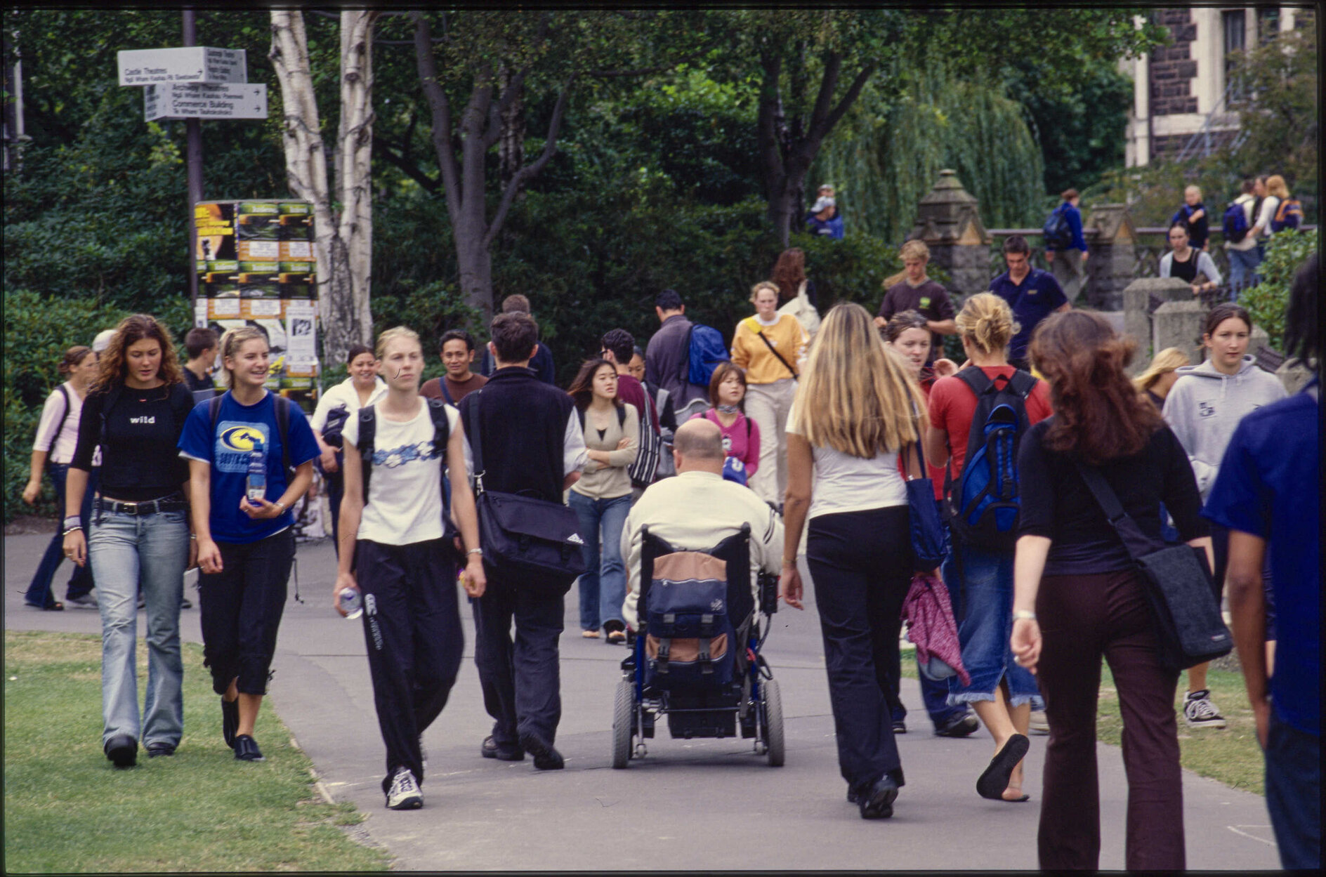 Students on university campus