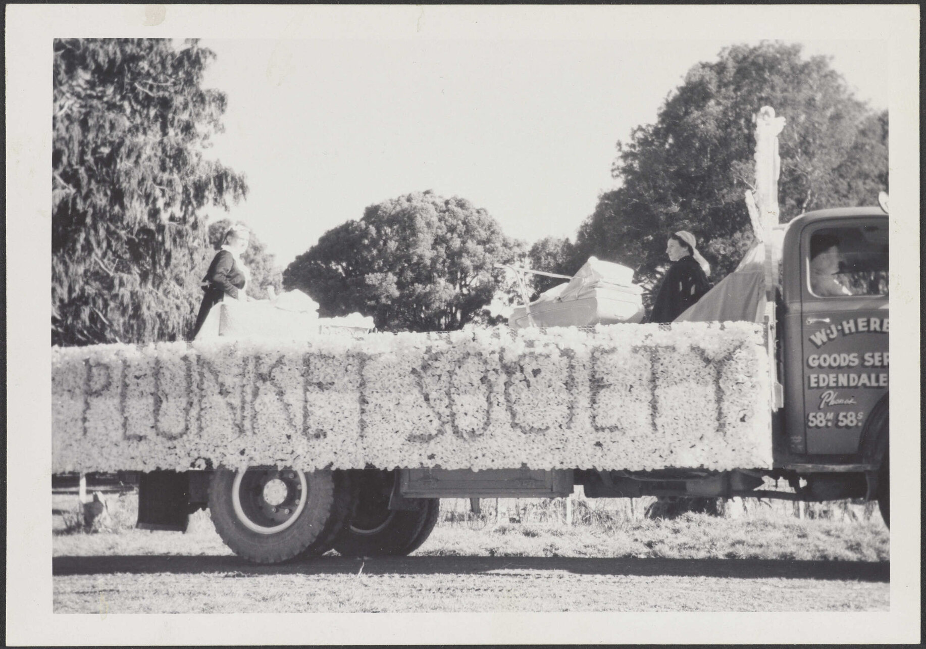 Plunket Society parade float in a procession held at Edendale