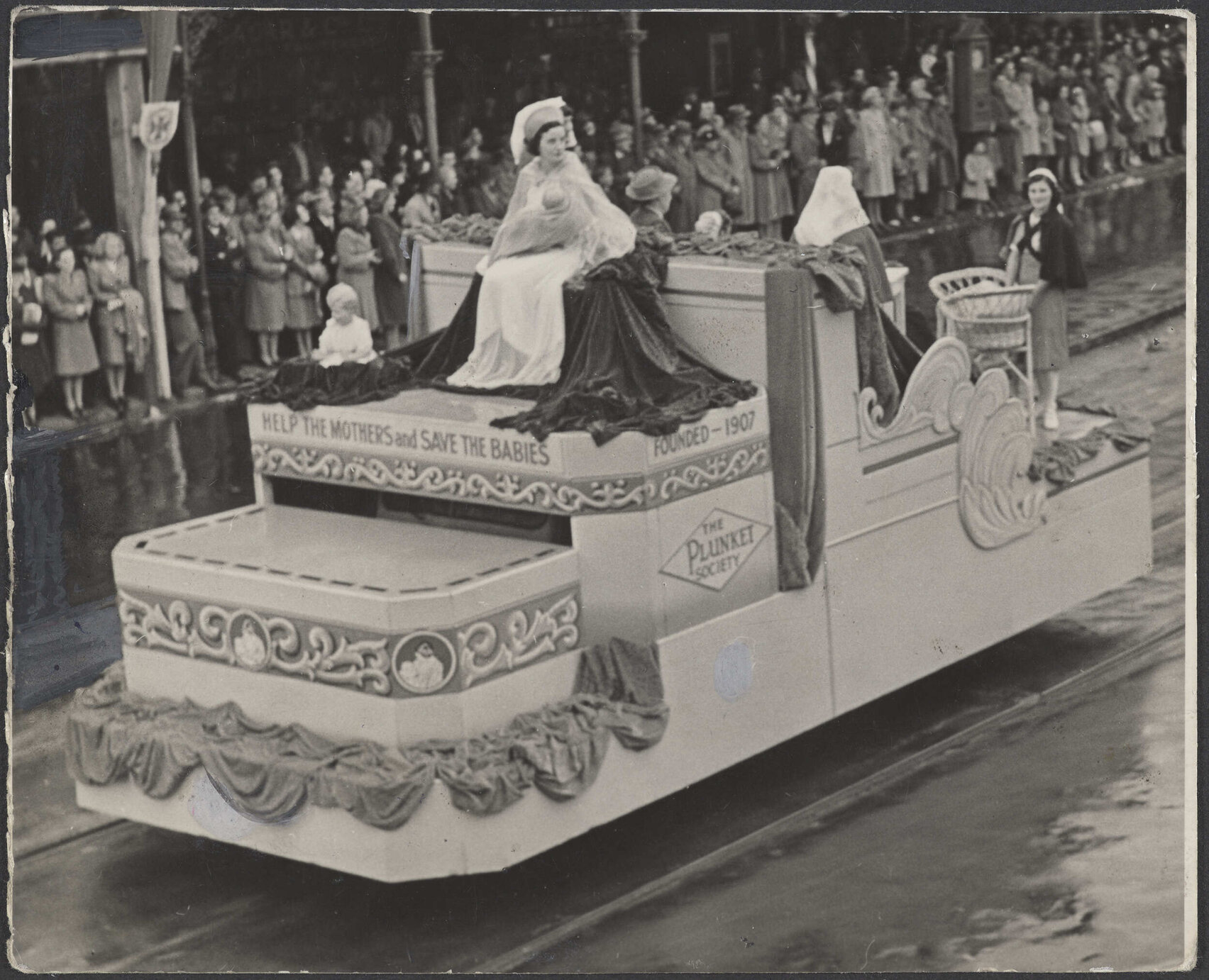 Plunket Society float during a parade