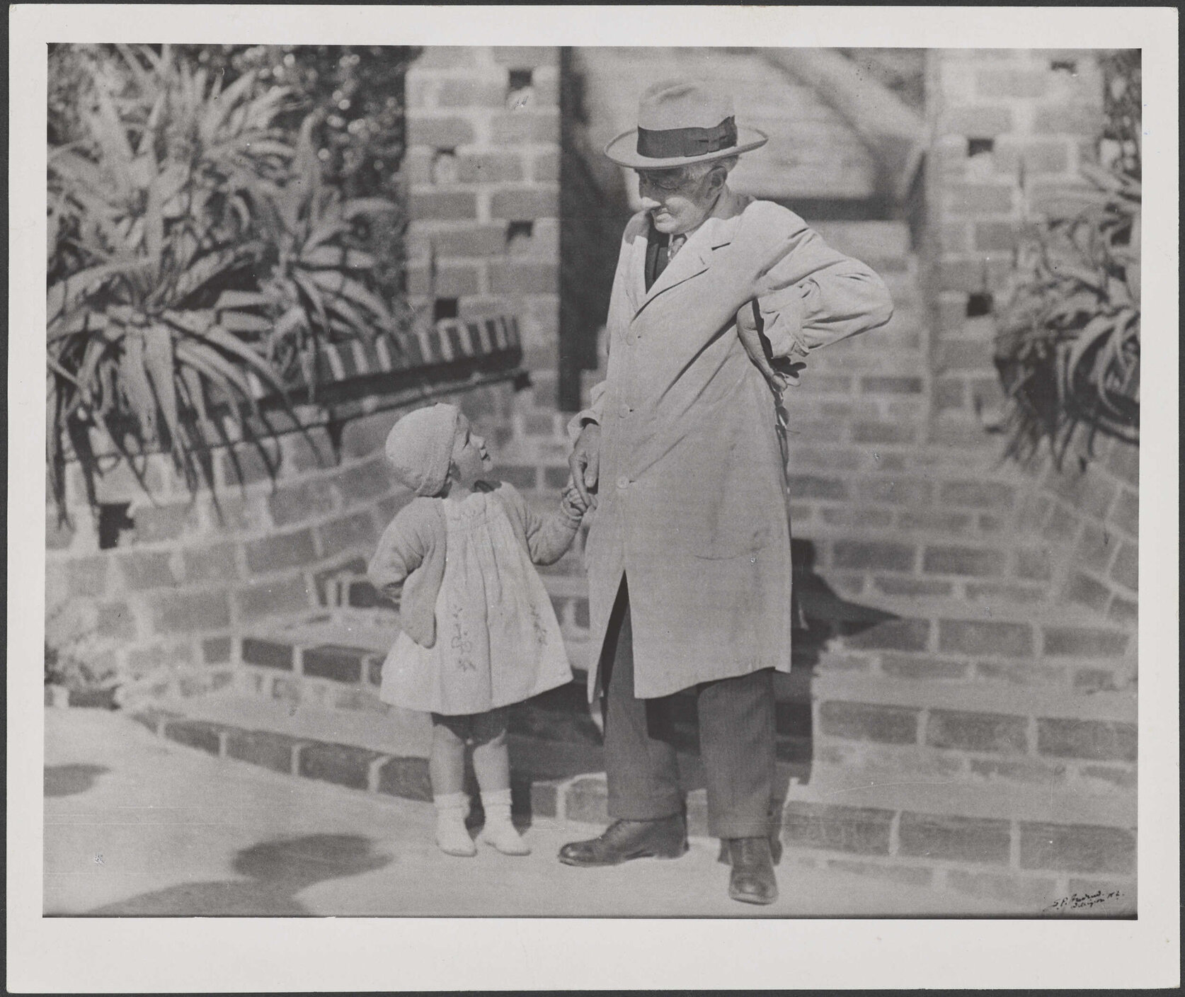 'Sir Truby King outside the Karitane Hospital, Melrose, Wellington'