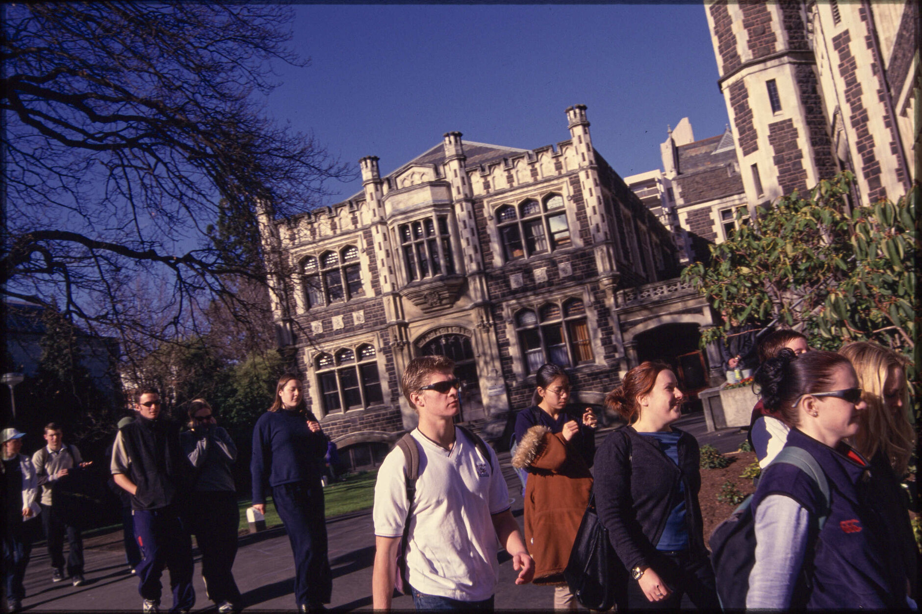 Students, with Marama Hall in background