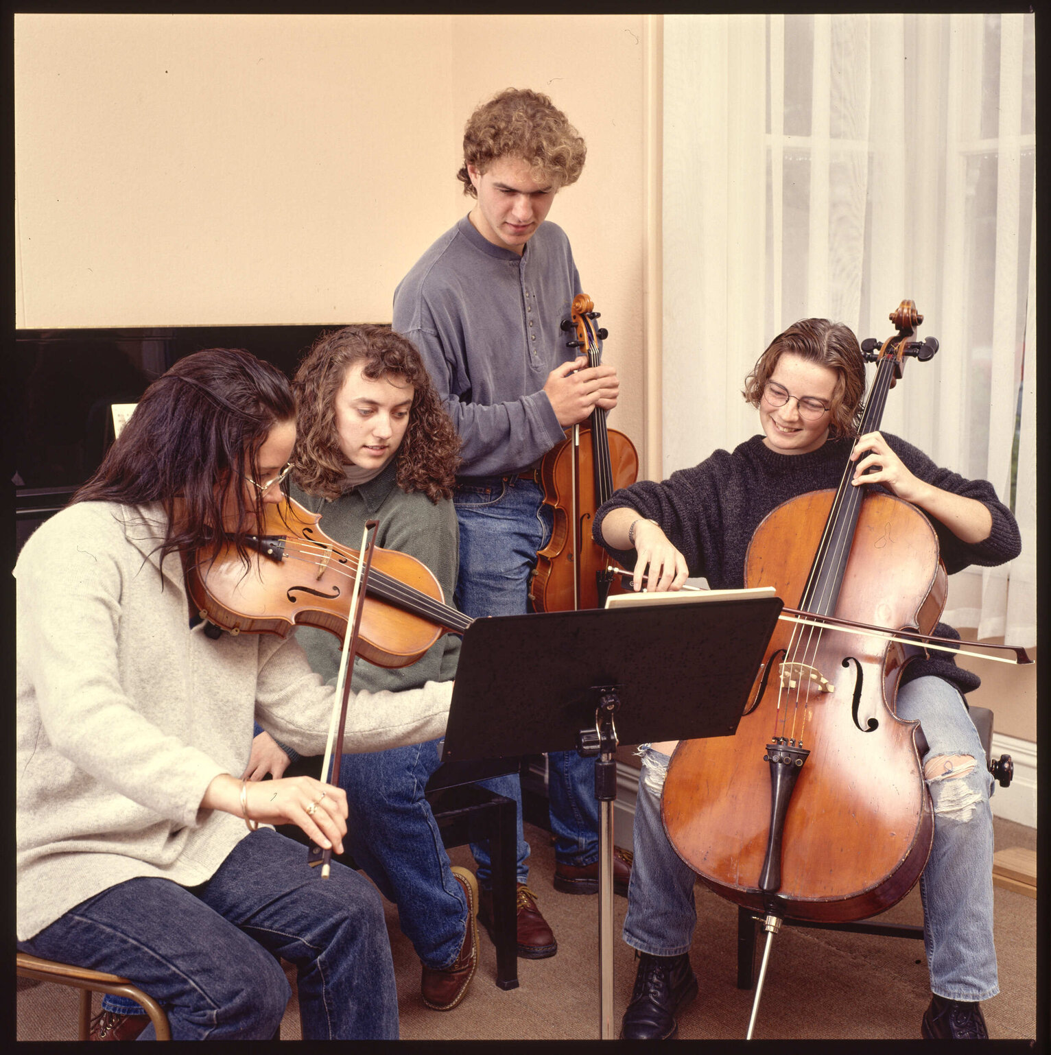 Performance music students in Castle Street practise rooms
