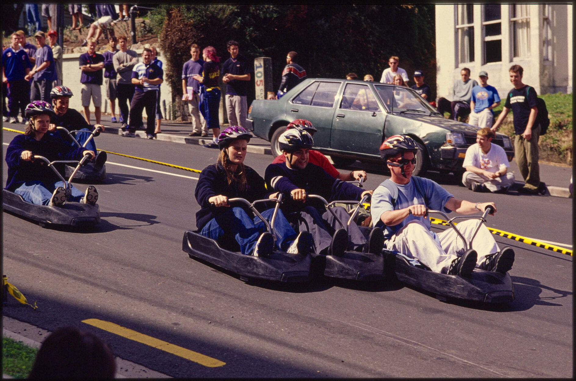 Luge racing on Clyde Street