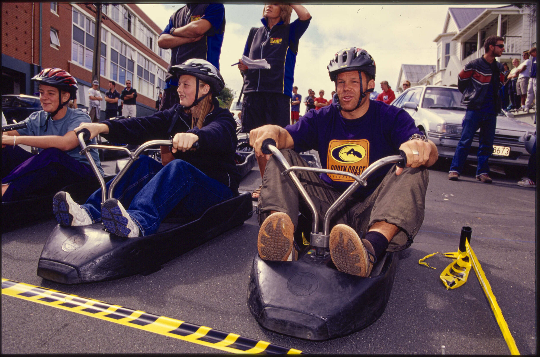 Luge racing on Clyde Street